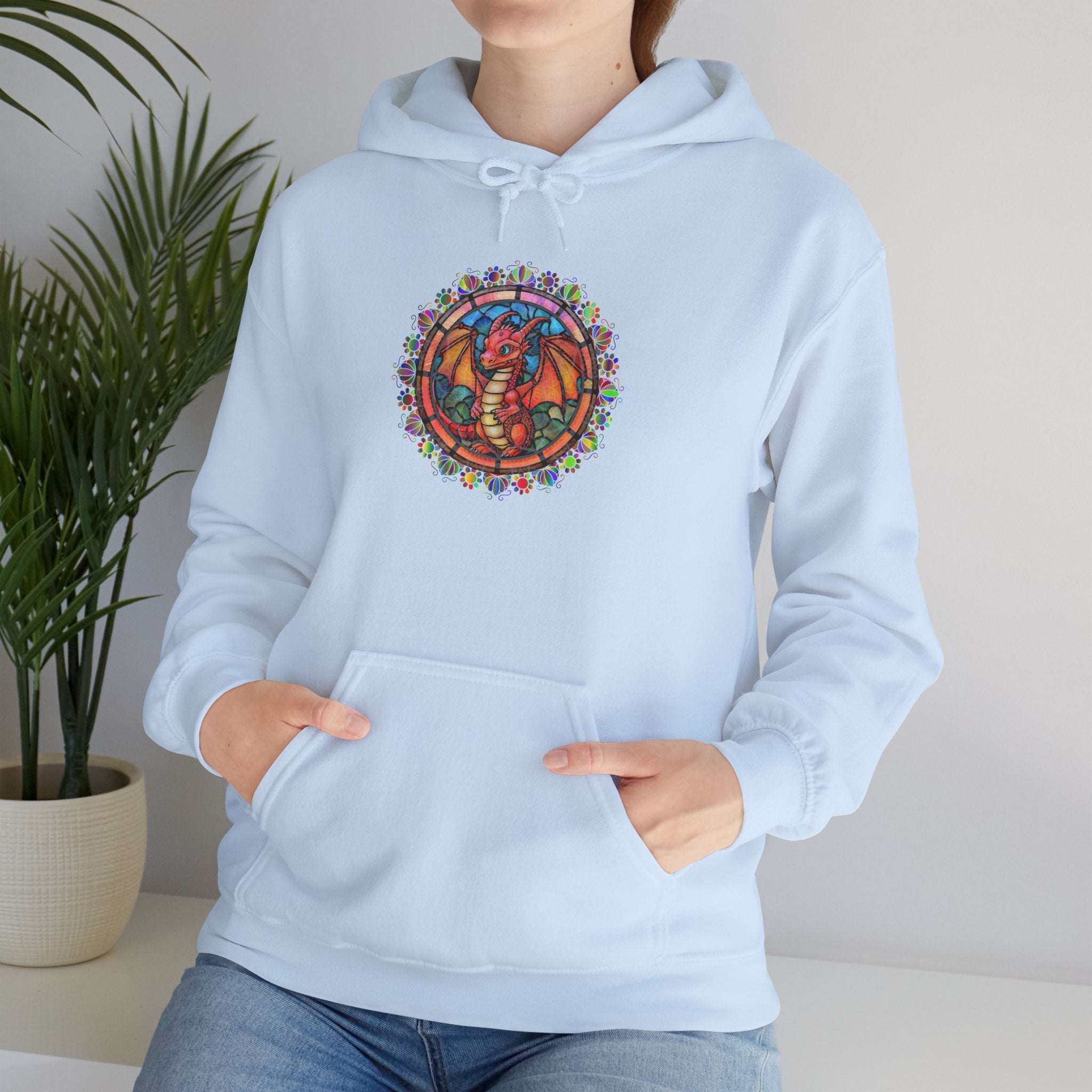 Dragon Stained Glass Hoodie — Dragon Stained Glass ass Graphic Sweatshirt