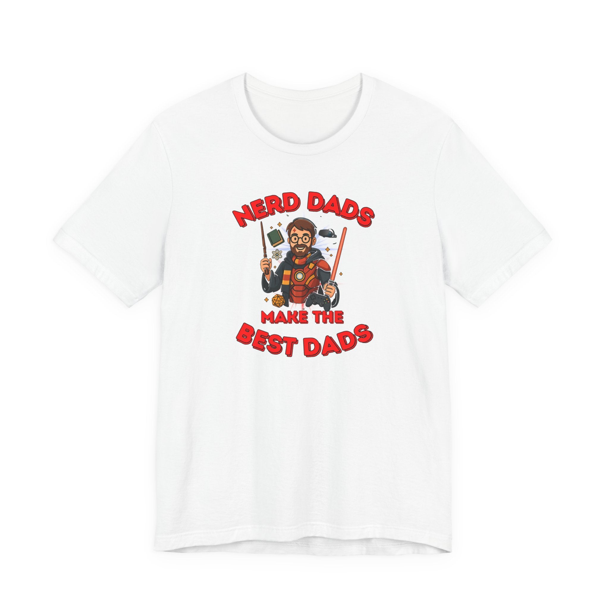 T-Shirt — "Nerd Dads Make The Best Dads" Graphic Tee (Geeky Father’s Day Gift)