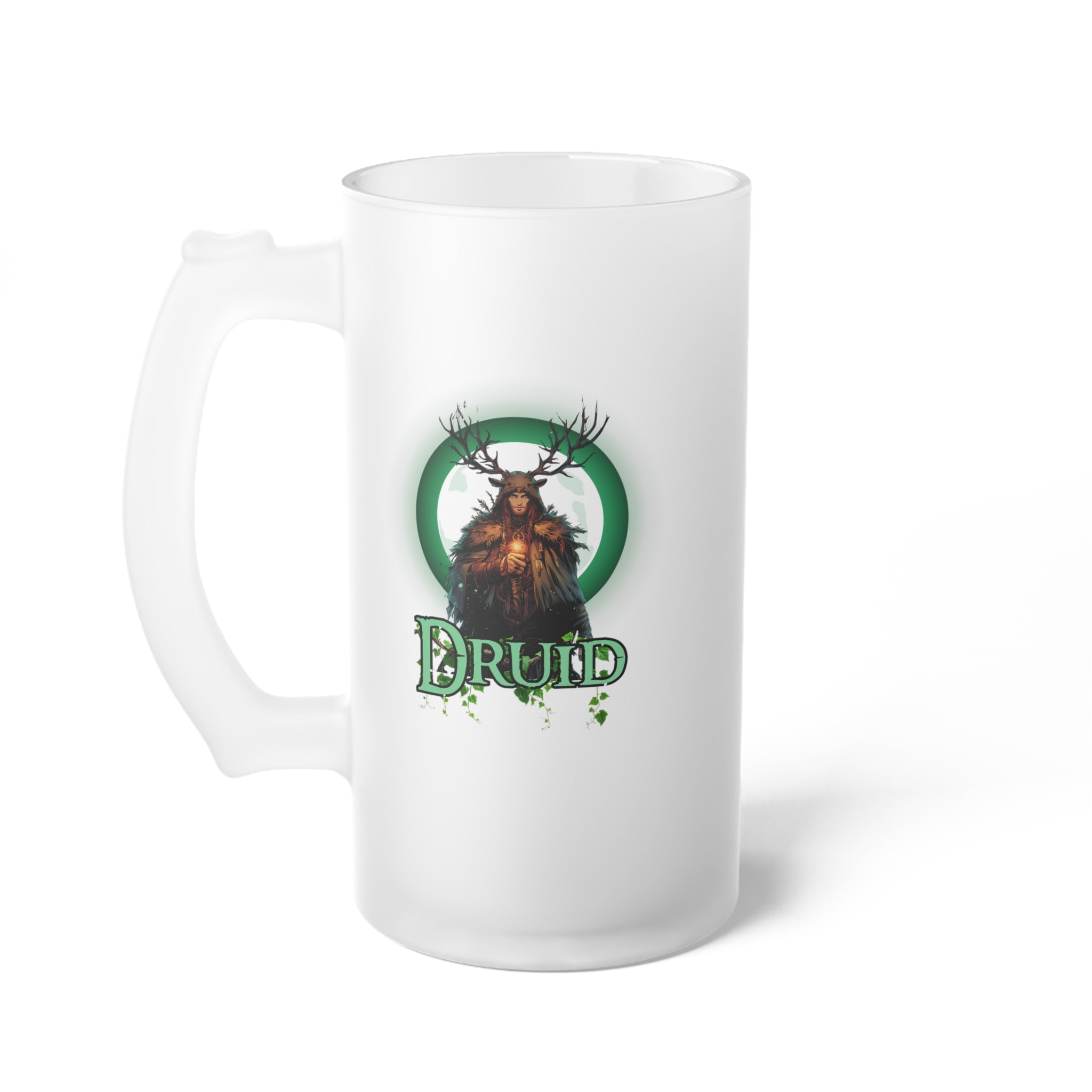 Frosted Druid Beer/Mead  Mug — D&D Class Druid Beer Mug
