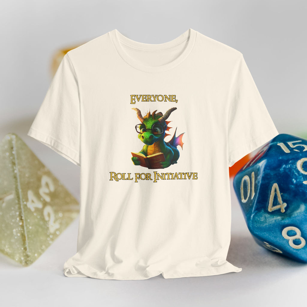 Roll for Initiative Dragon T-Shirt — Cute Fantasy RPG Tee