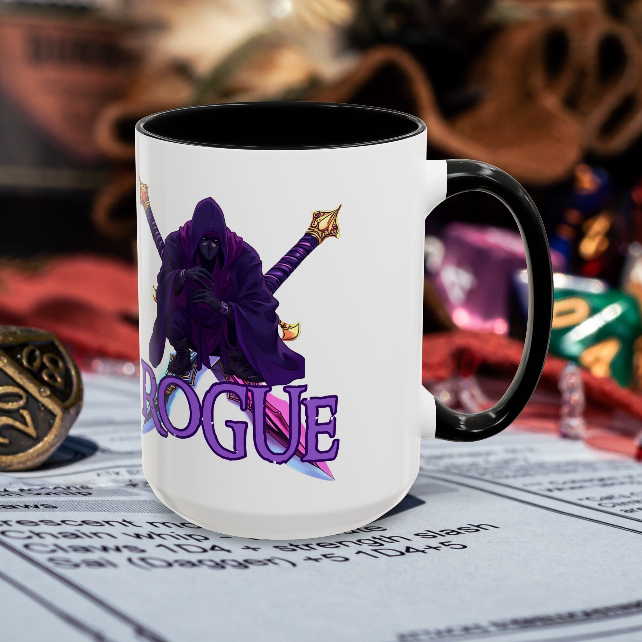 Rogue Gamer Accent Coffee Mug – D&D  Rogue Design (11/15oz)