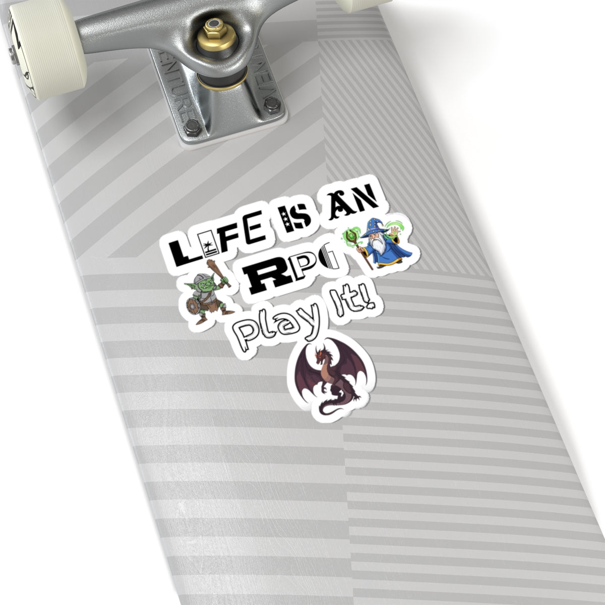 RPG Kiss-Cut Sticker — "Life Is An RPG, Play It!" Fantasy Gamer Decal