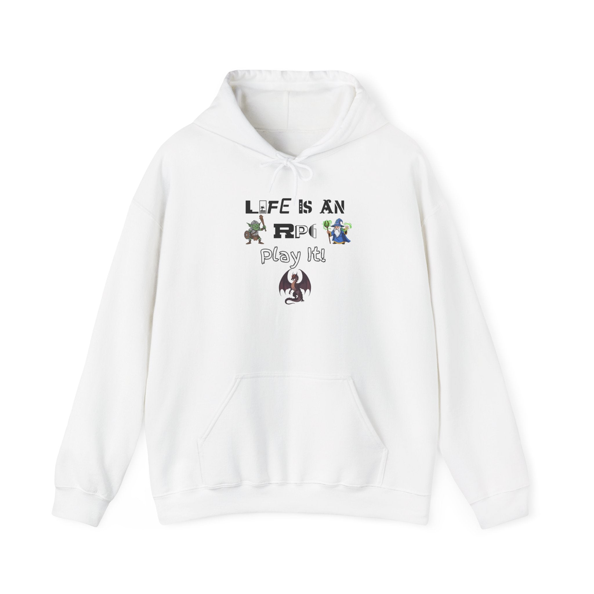 Life Is An RPG Play it Hoodie – Gamer Fantasy RPG Pullover