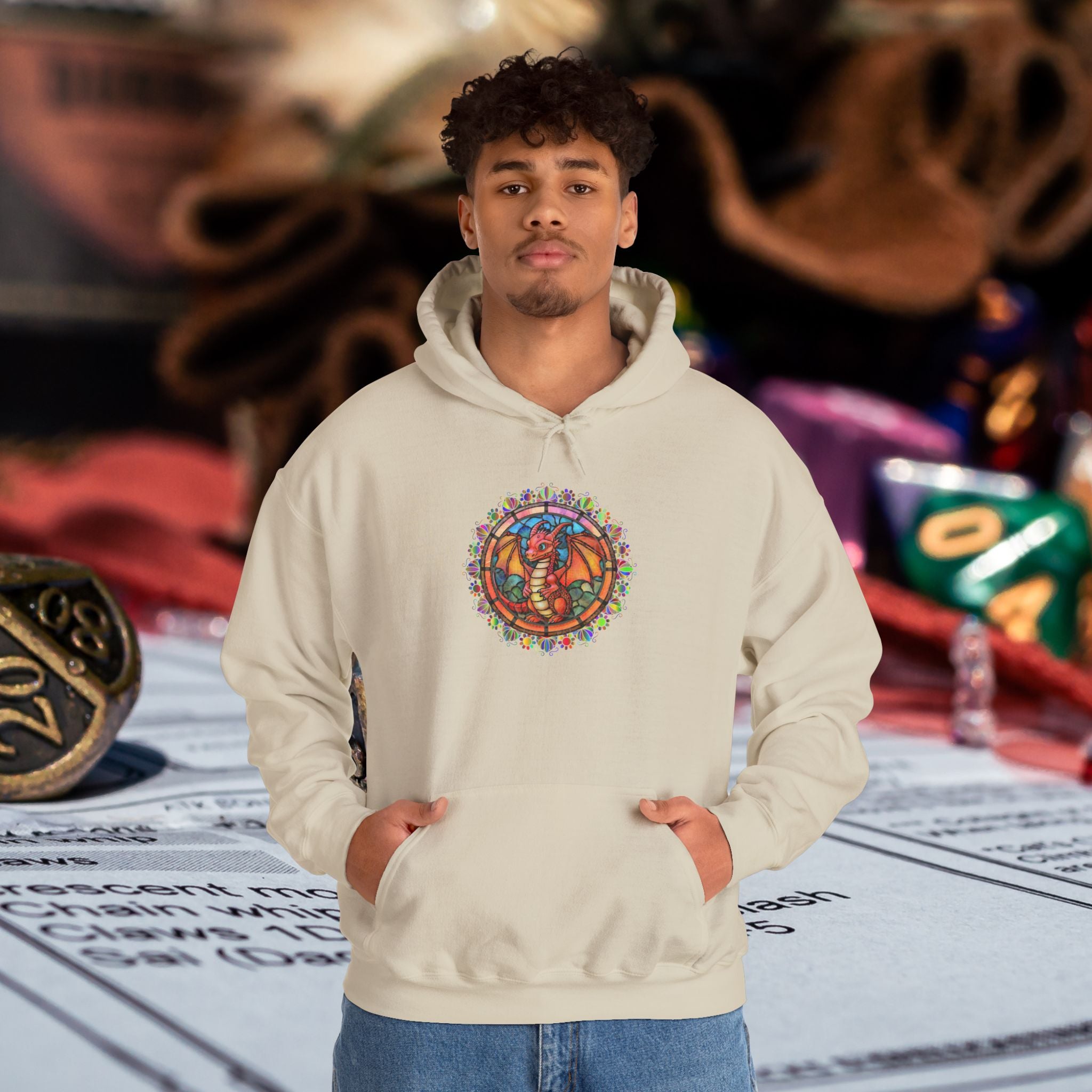 Dragon Stained Glass Hoodie — Dragon Stained Glass ass Graphic Sweatshirt