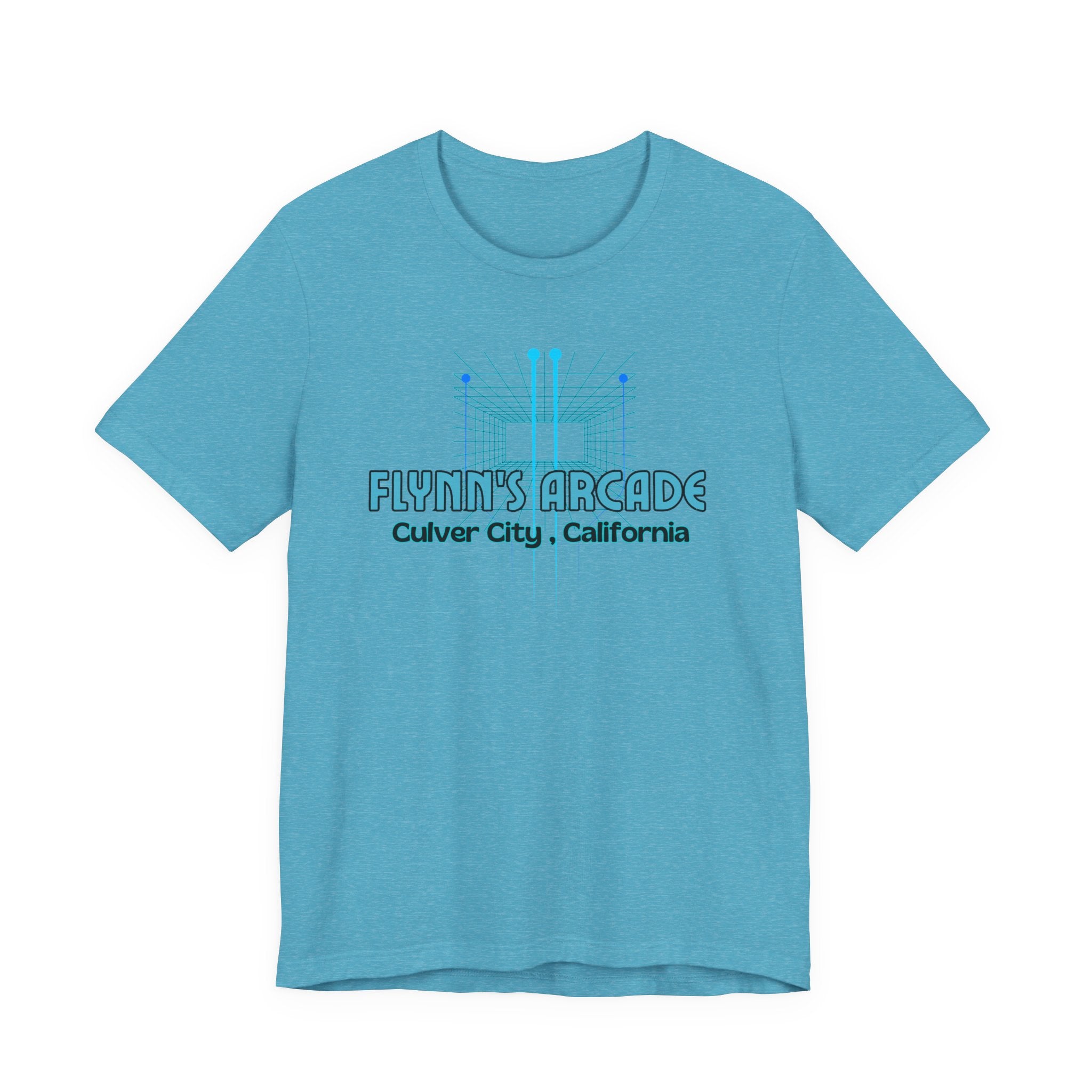 Arcade Tee - "Flynn's Arcade, Culver City, California" Tron Inspired Retro Gaming T-Shirt