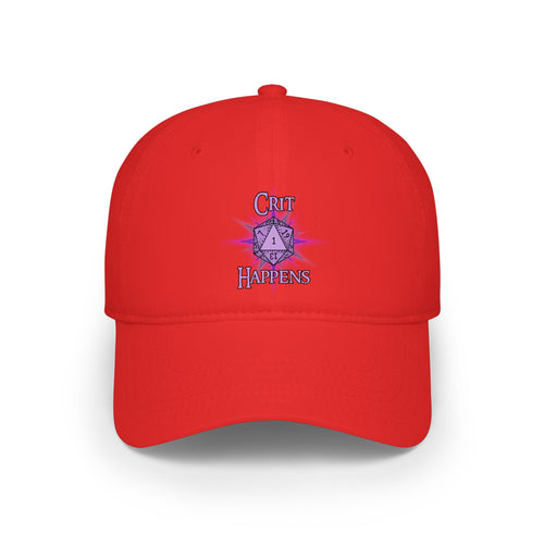 "Crit Happens" D20 Baseball Cap — RPG Gamer Low Profile Hat