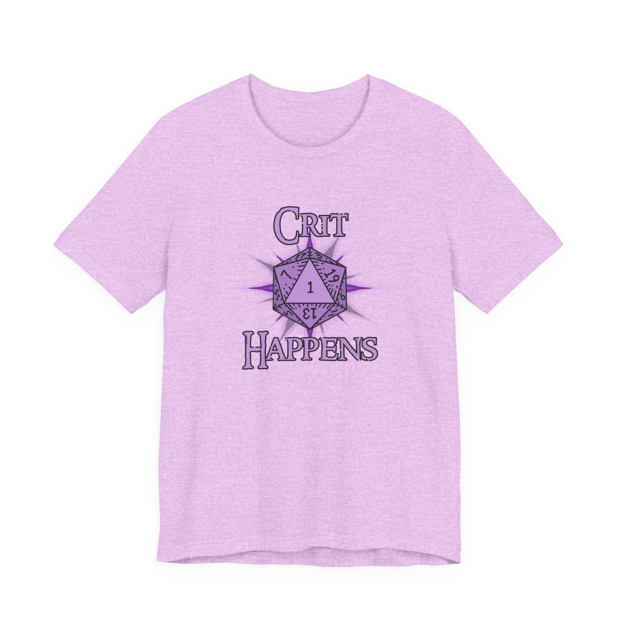Crit Happens T-Shirt – Funny D&D D20 1 Critical Fail Dice Tee