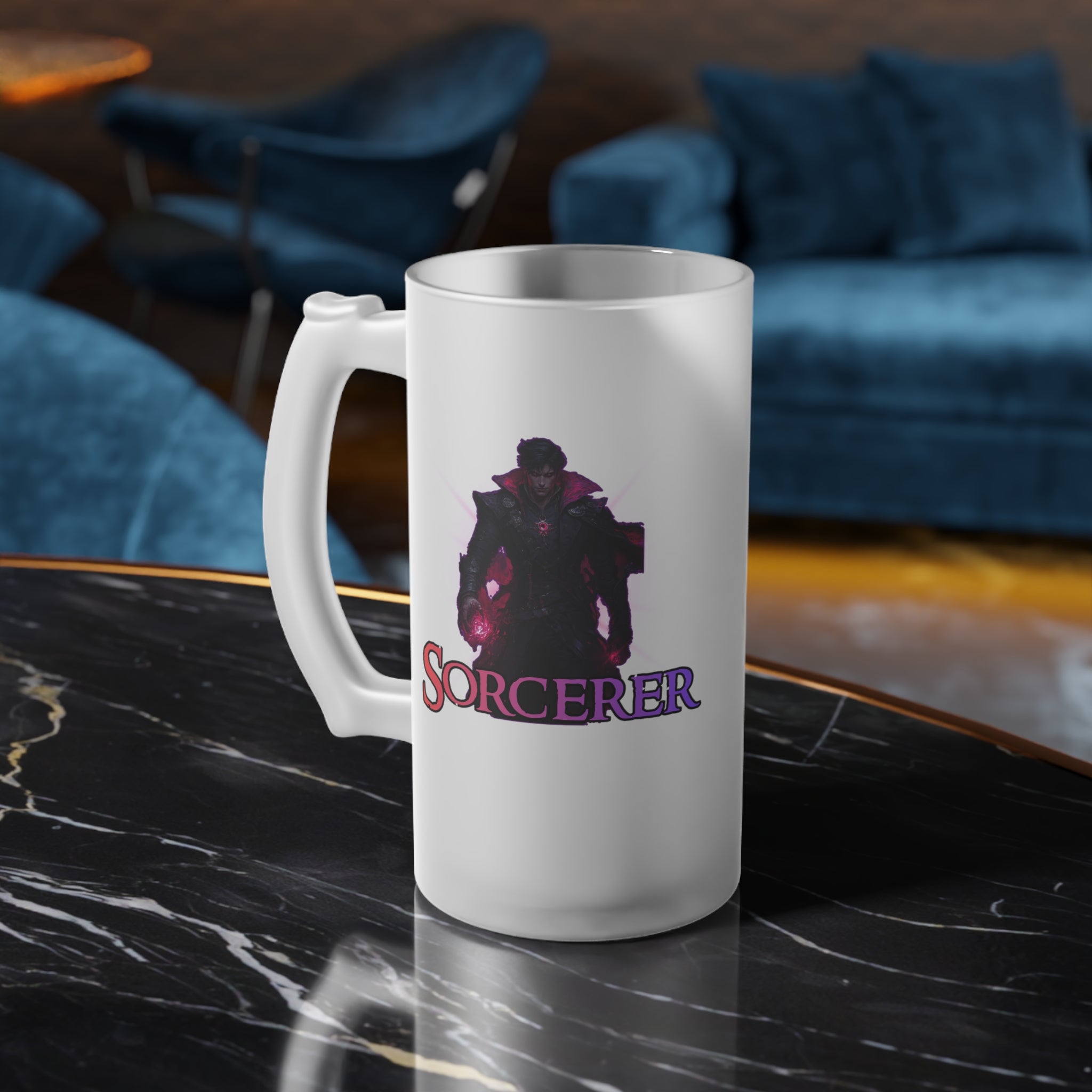 Frosted Sorcerer Beer/ Mead Mug —  D&D Class Sorcerer