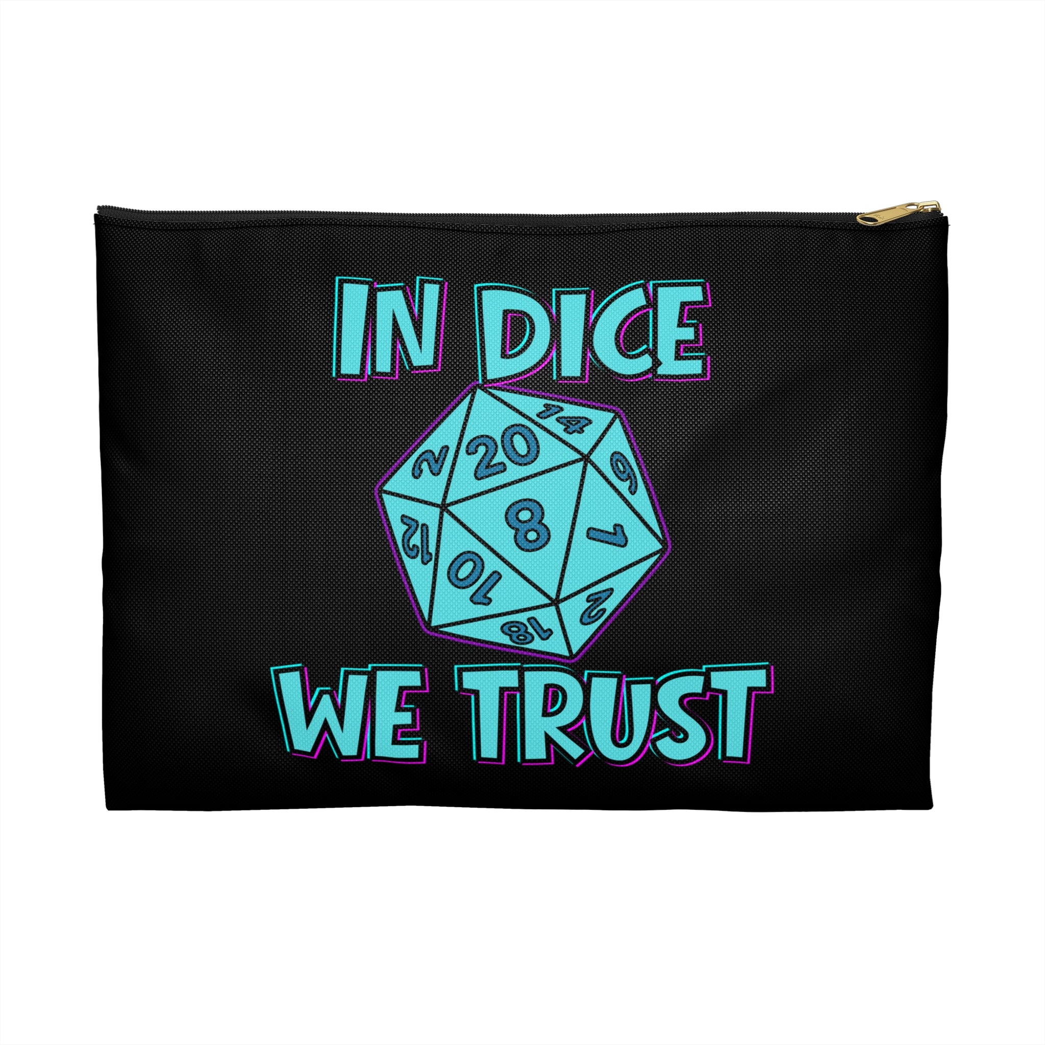 "In Dice We Trust" D20 Dice Bag for Gamers
