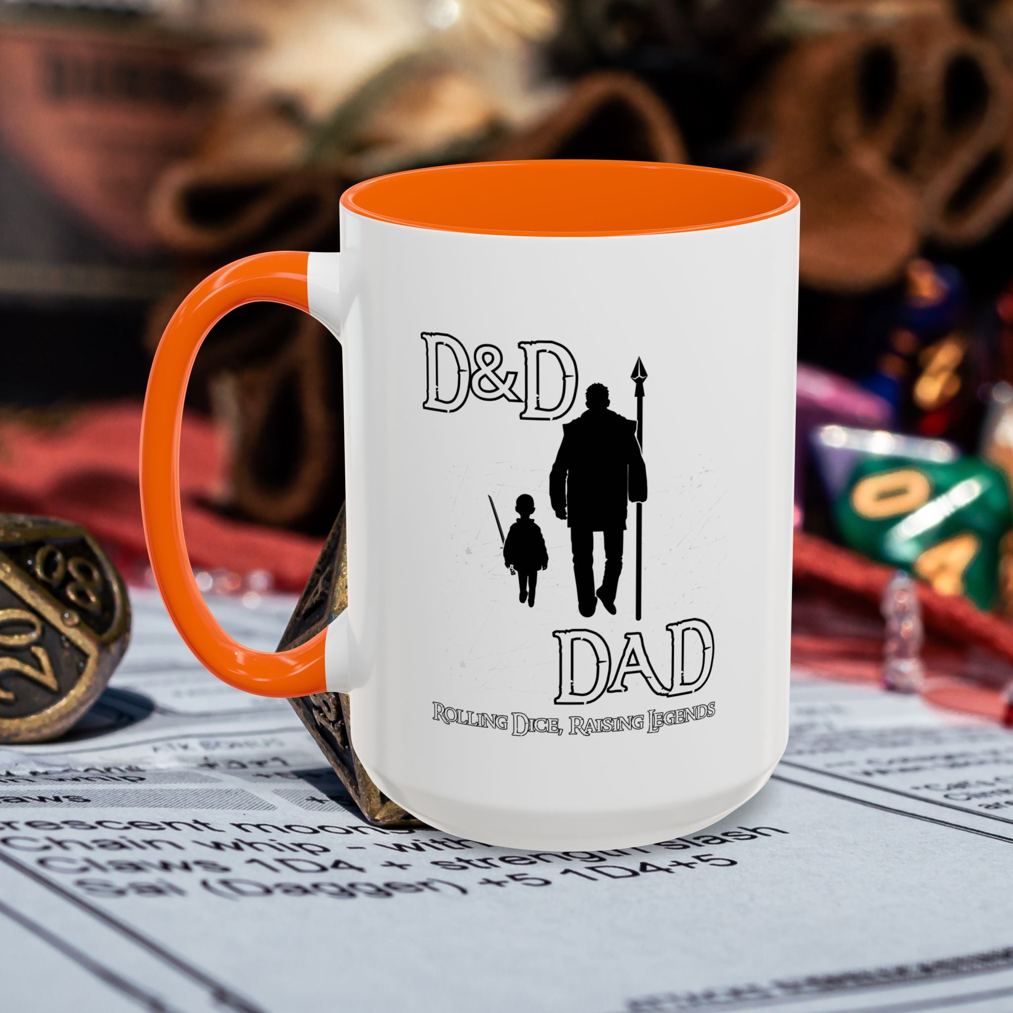 D&D Dad Accent Coffee 15 ozMug — Roleplay Father & Child Gaming Gift