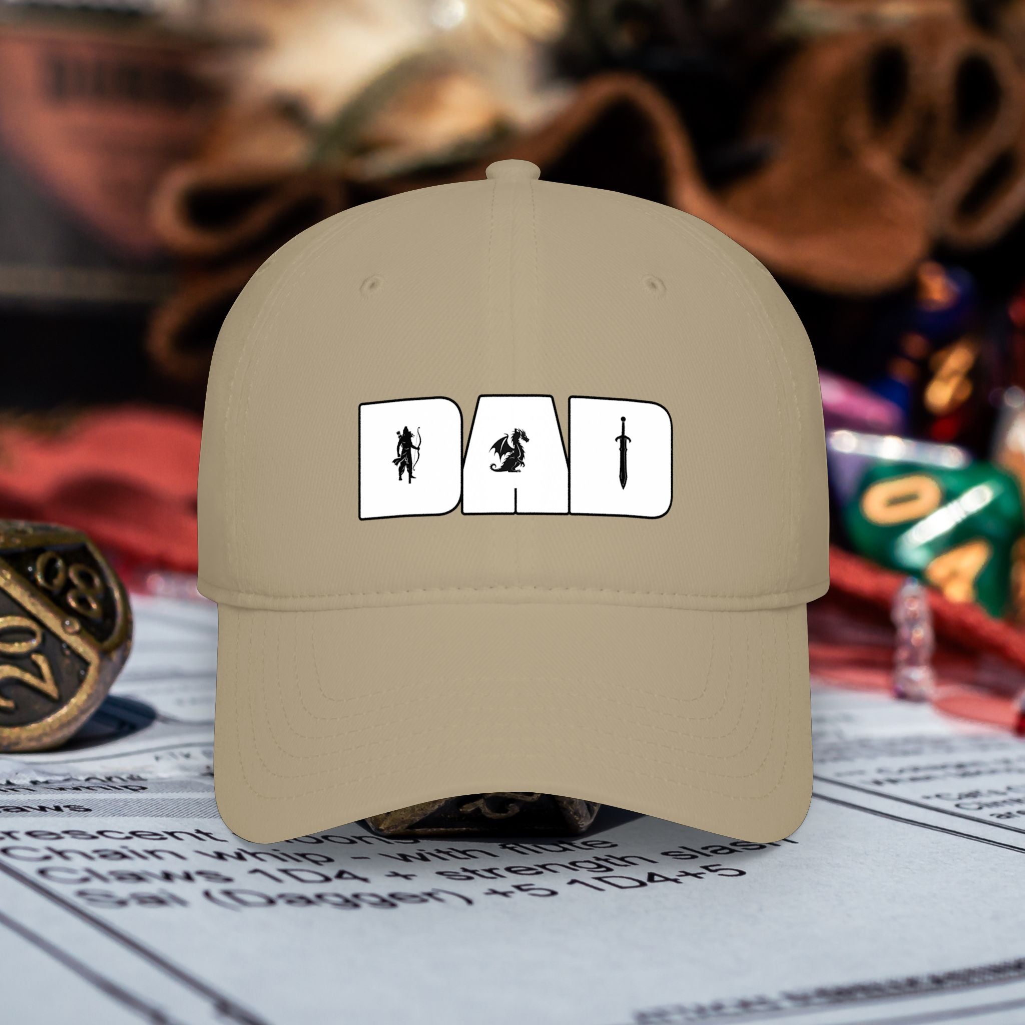Dad RPG Gamer Cap — Low Profile Baseball Hat for Tabletop & Dungeons & Dragons Fans