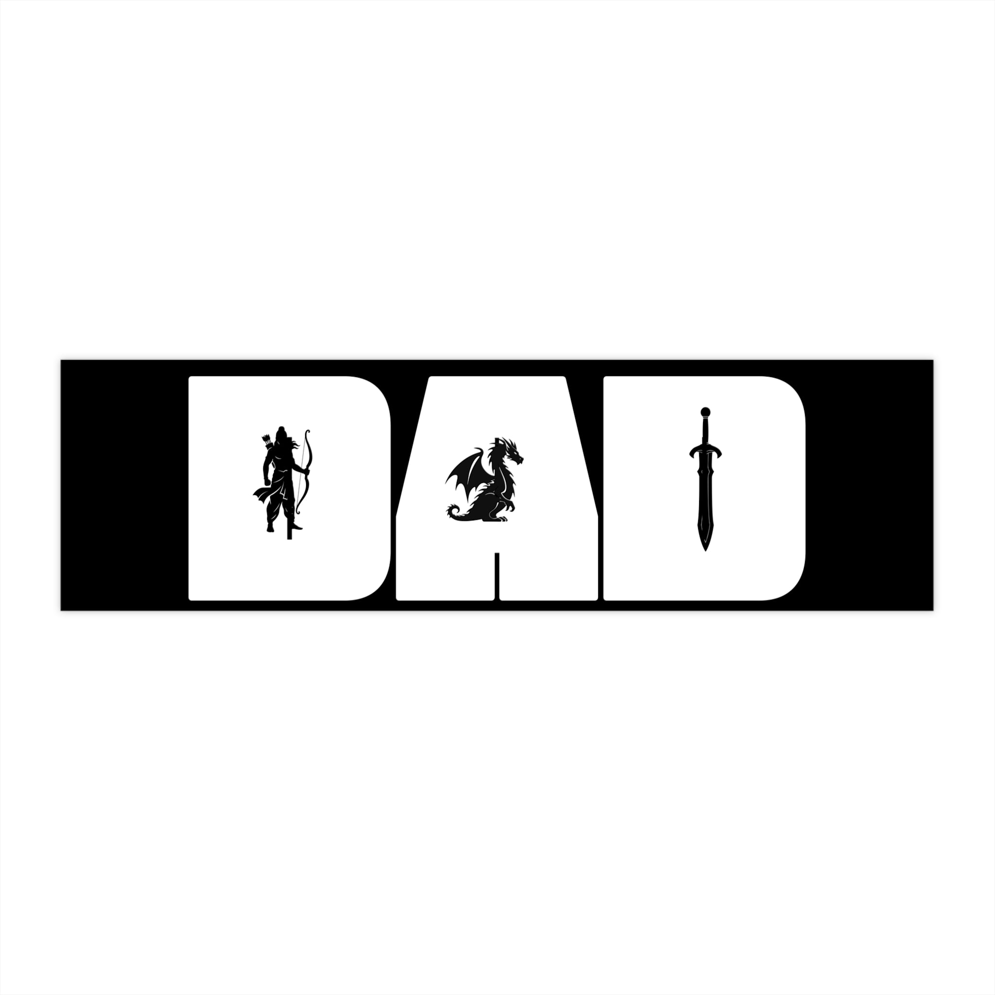 Dad Fantasy Bumper Sticker — RPG Dad D&D Car Decal