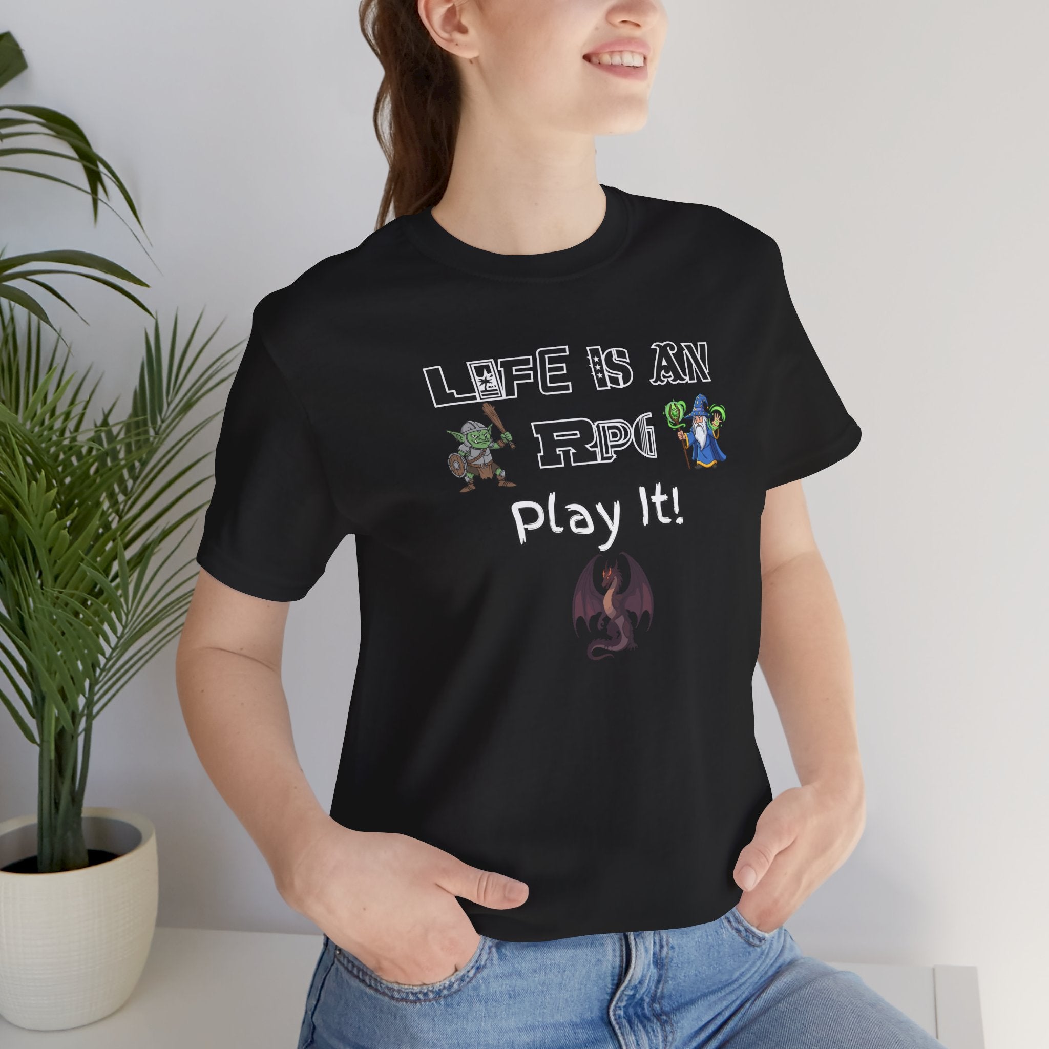 Life Is an RPG Play It T-Shirt — Gamer RPG Tee for Tabletop & Video Game Fans