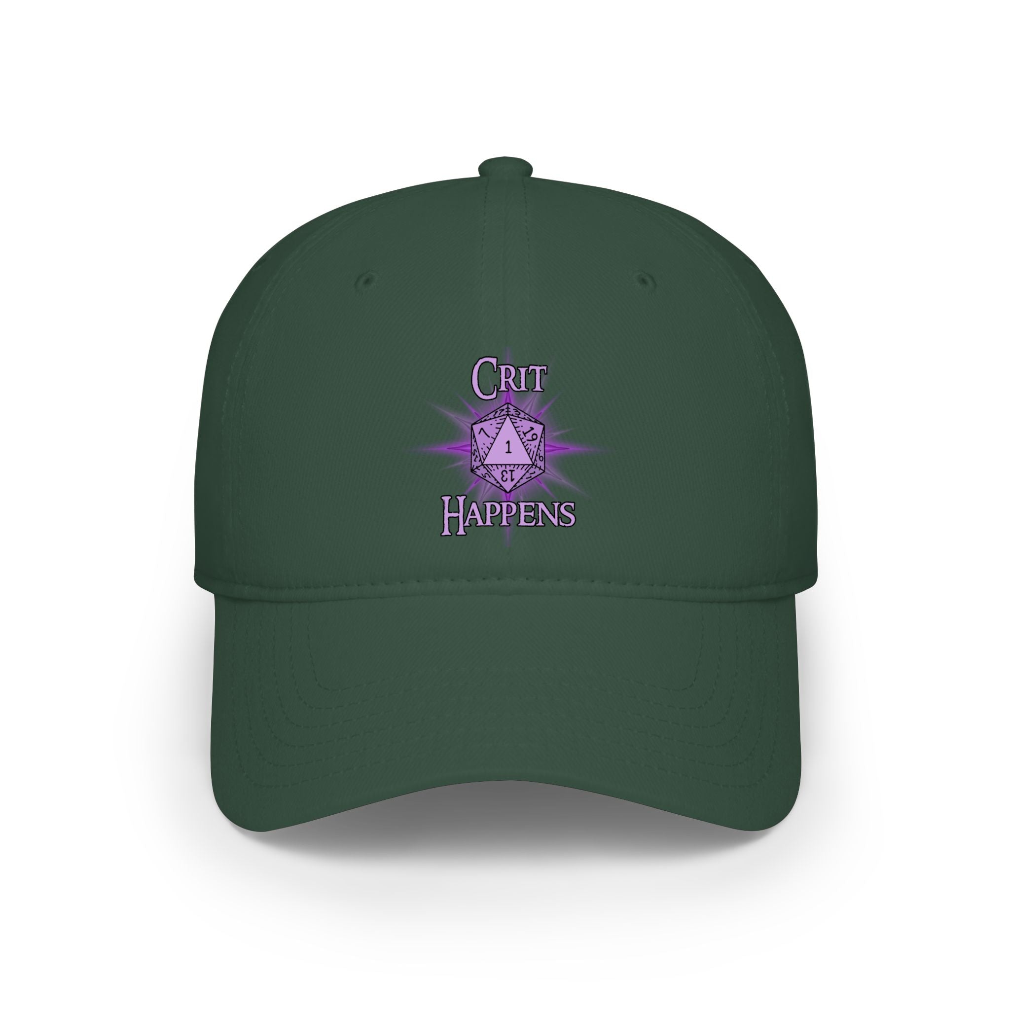 "Crit Happens" D20 Baseball Cap — RPG Gamer Low Profile Hat