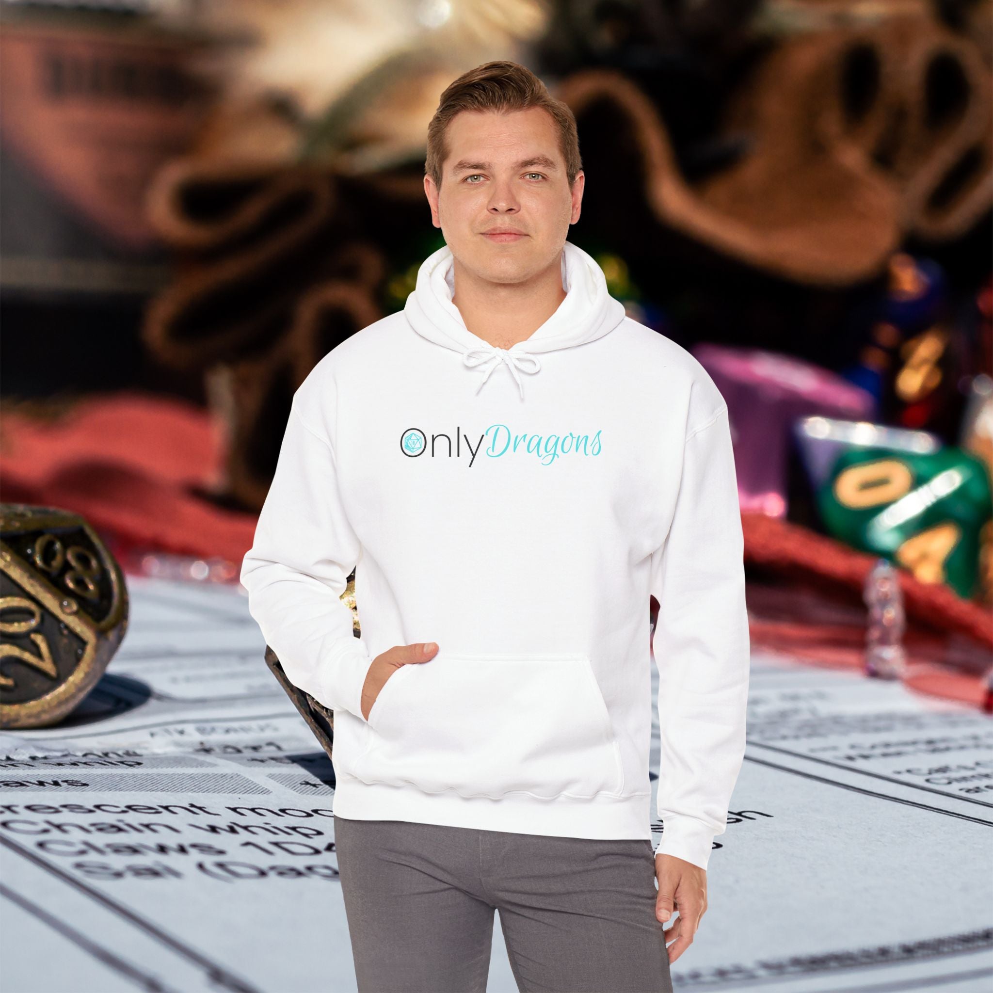 Only Dragons Hoodie —  Gaming & D&D Hooded Sweatshirt