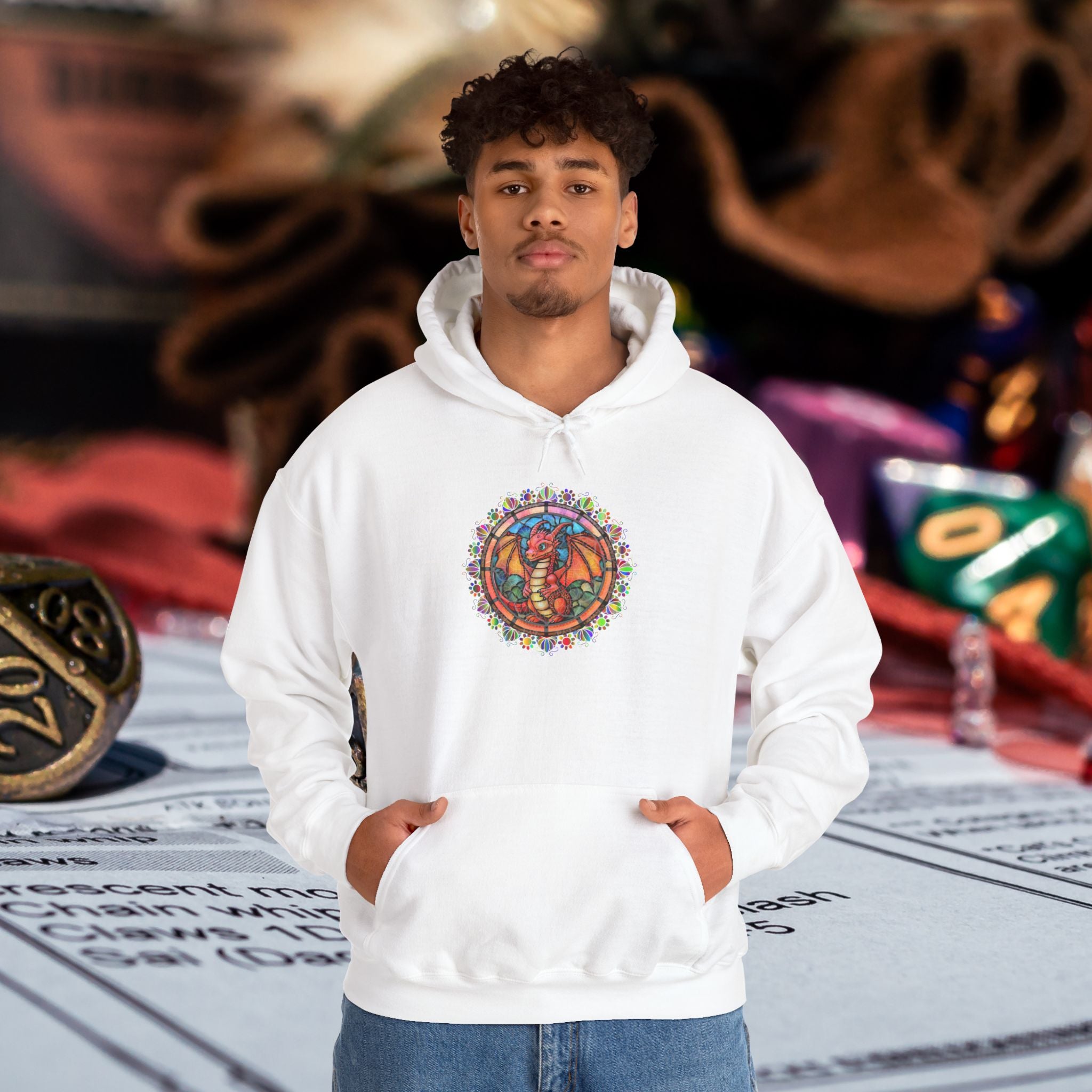 Dragon Stained Glass Hoodie — Dragon Stained Glass ass Graphic Sweatshirt