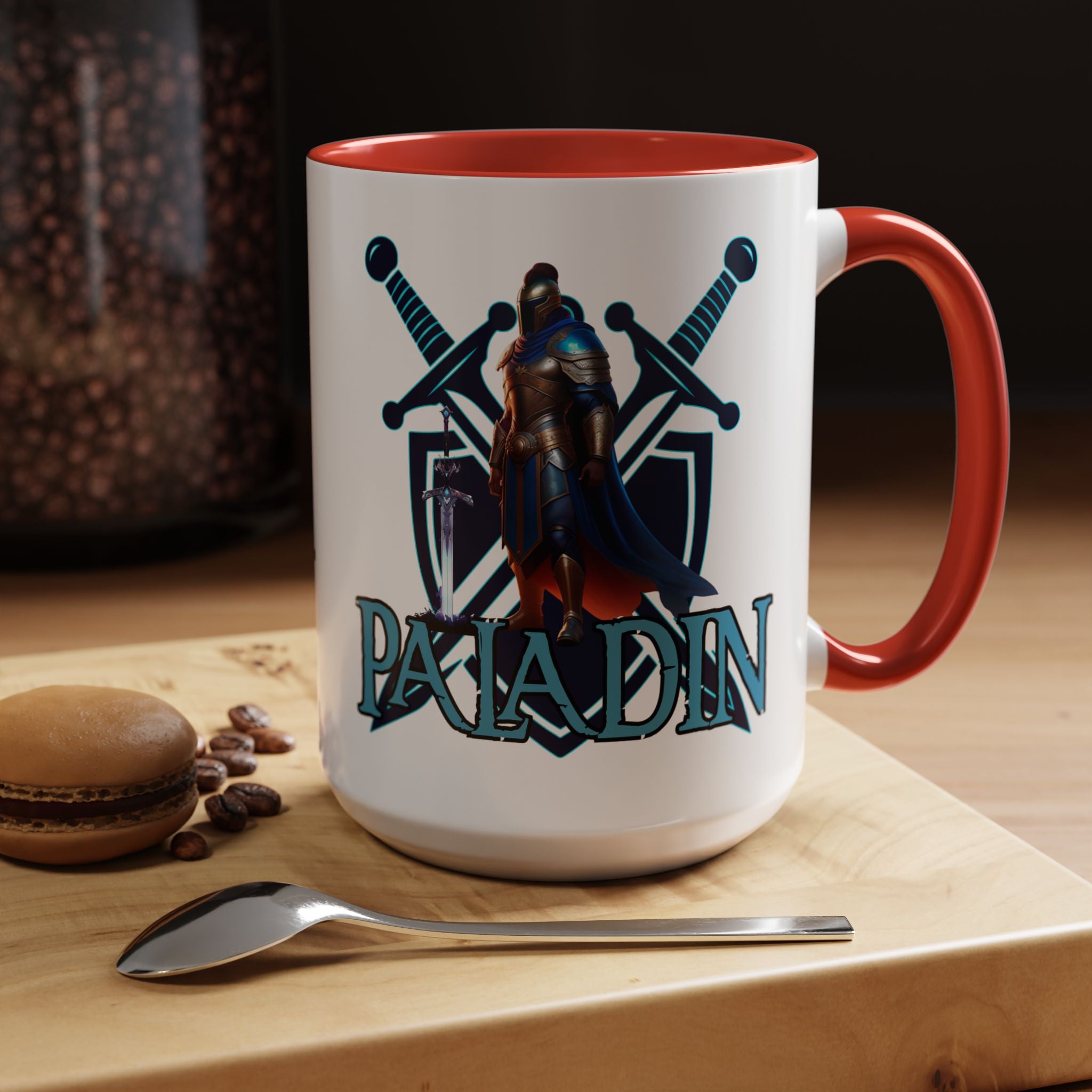 Paladin Coffee Mug – RPG Paladin D&D Design (15oz Accent)