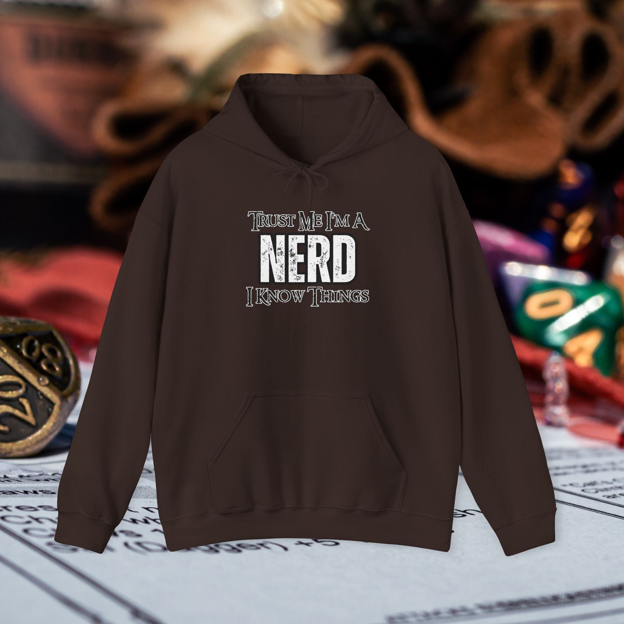Nerd Hoodie - "Trust Me I'm a Nerd, I Know Things" Graphic Pullover