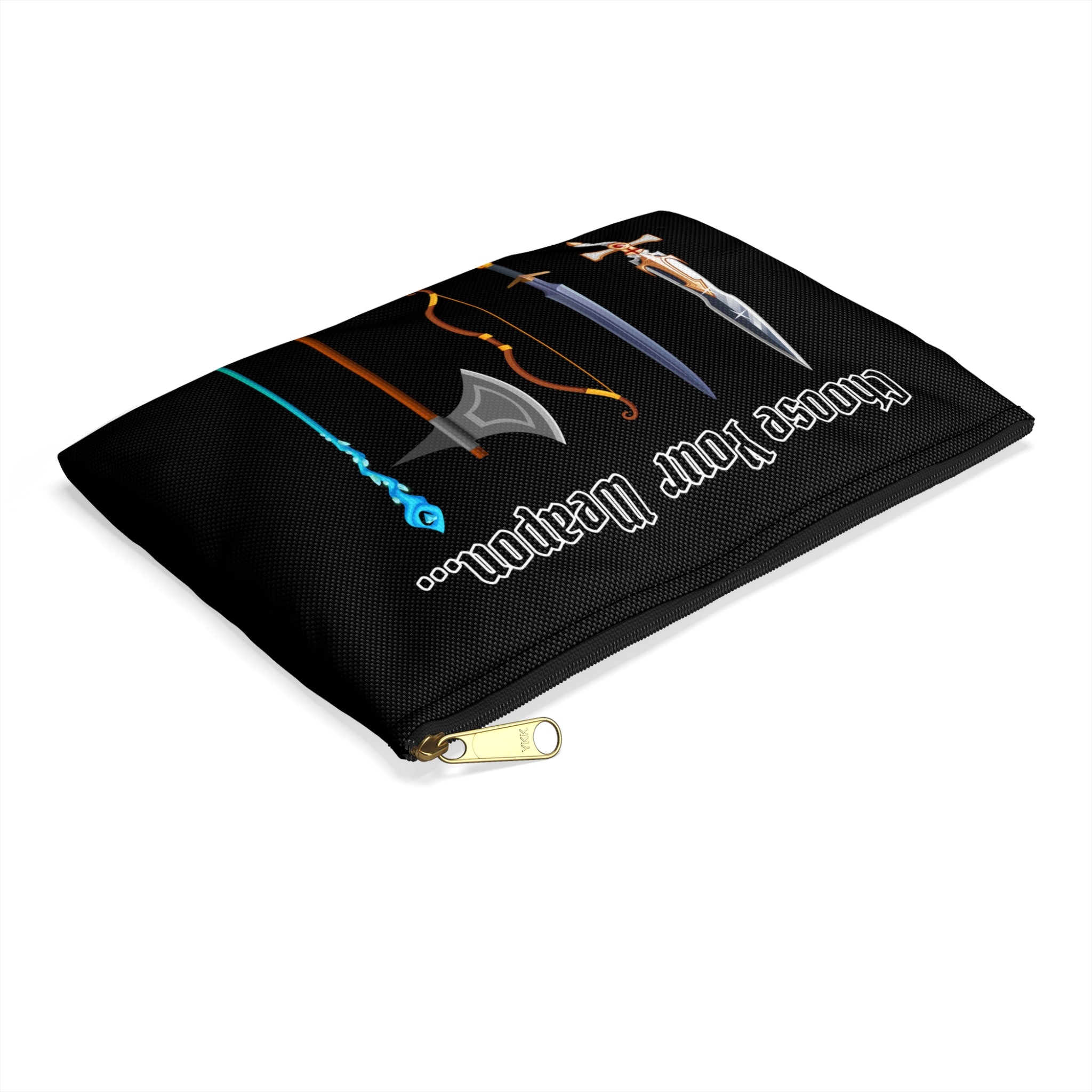 Dice/Accessory Pouch — "Choose Your Weapon" RPG Gear Bag