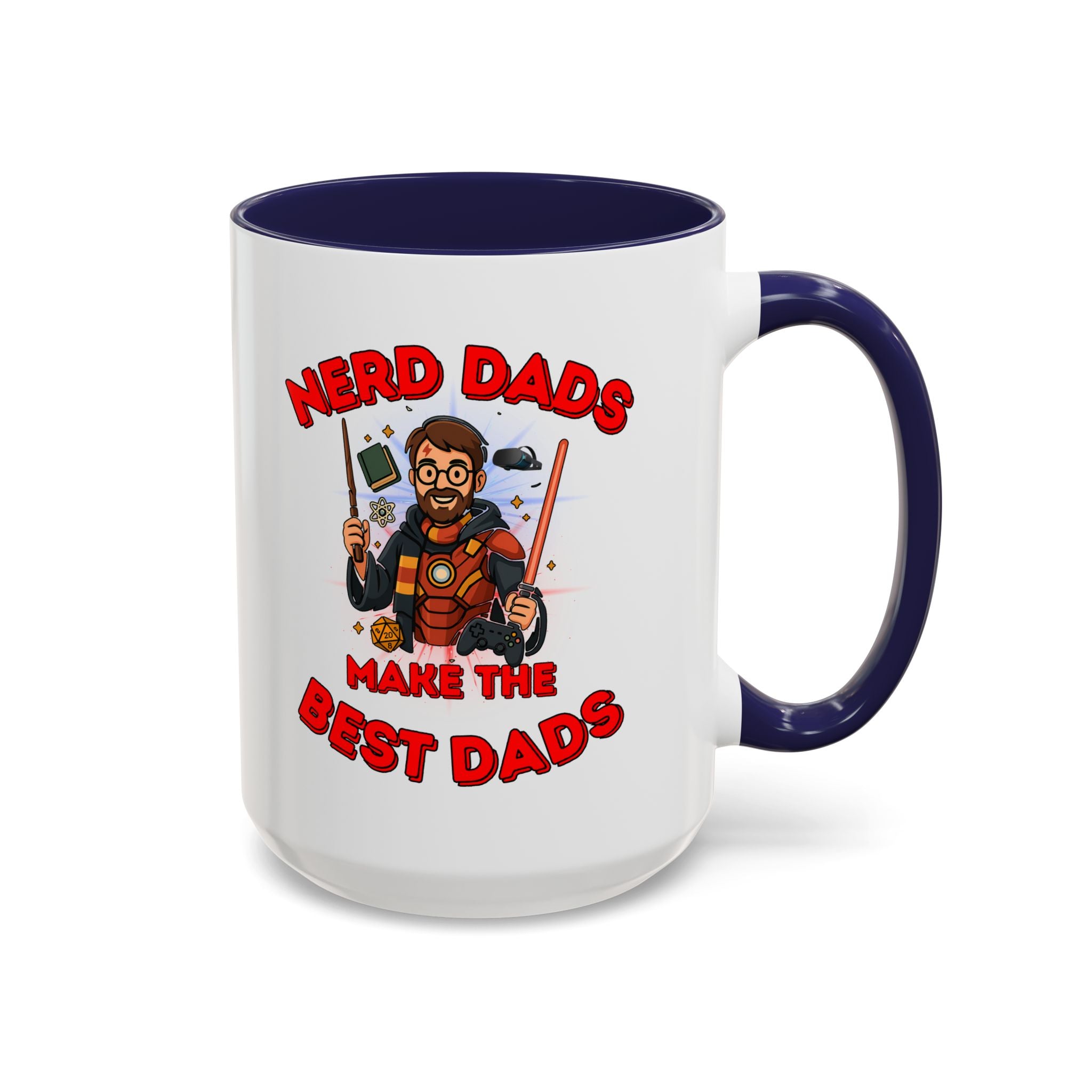 Nerd Dads Make the Best Dads Accent Coffee Mug