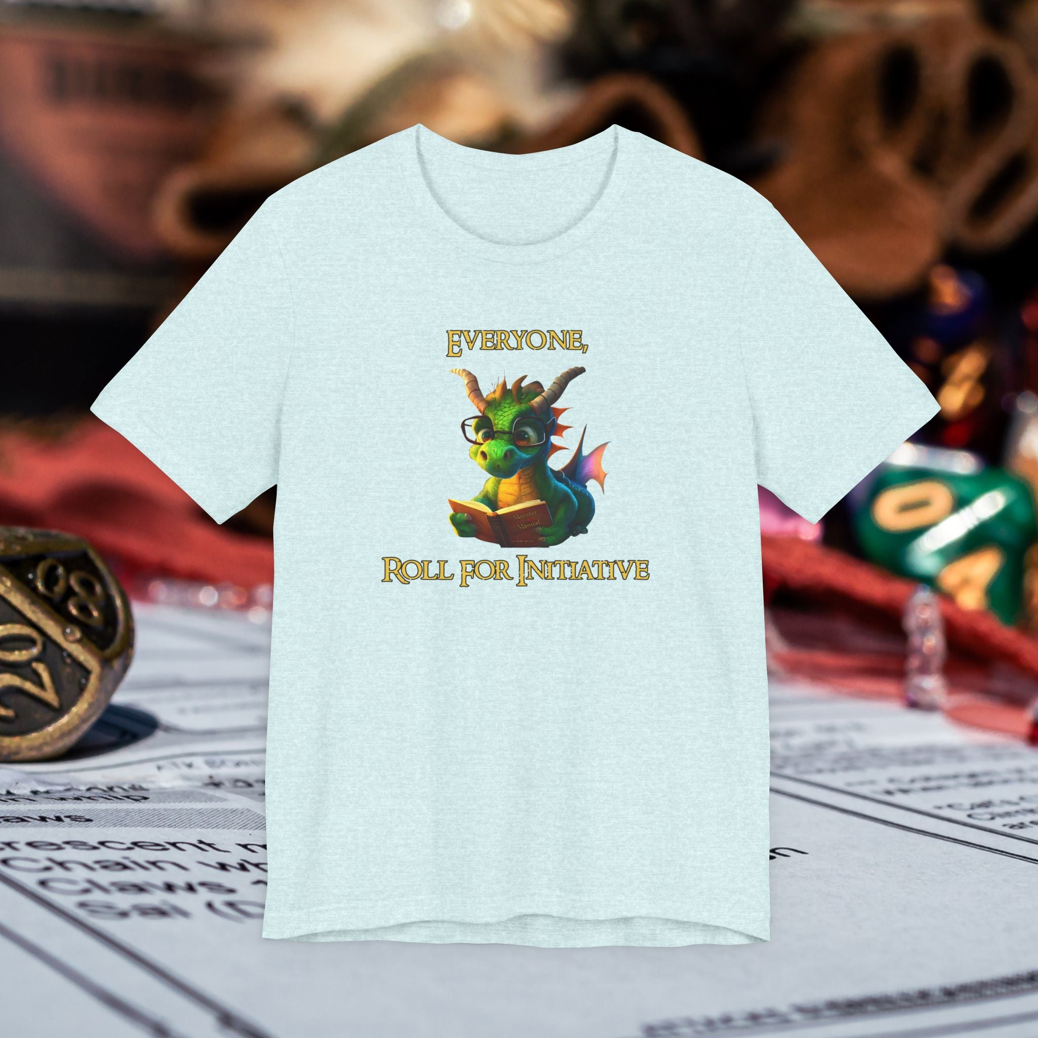 Roll for Initiative Dragon T-Shirt — Cute Fantasy RPG Tee