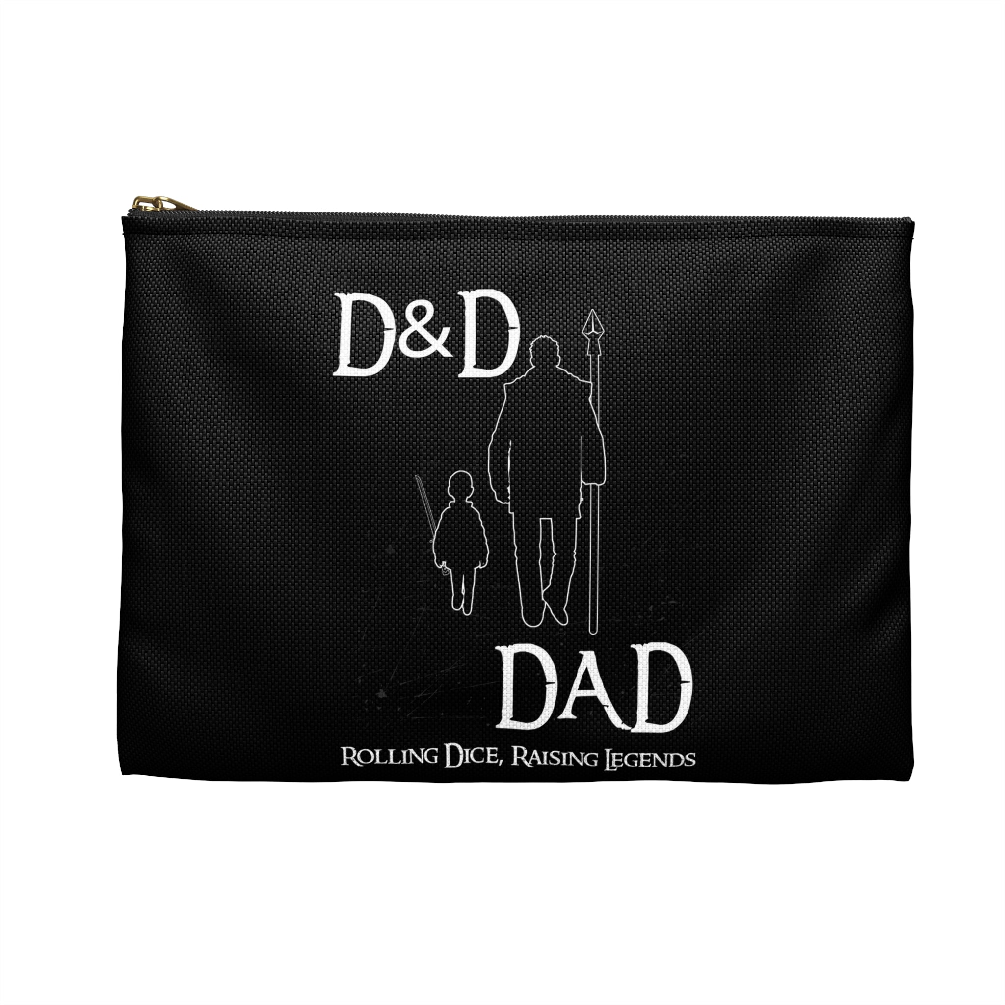 D&D Dad Dice Bag— Rolling Dice, Raising Legends Zip Pouch