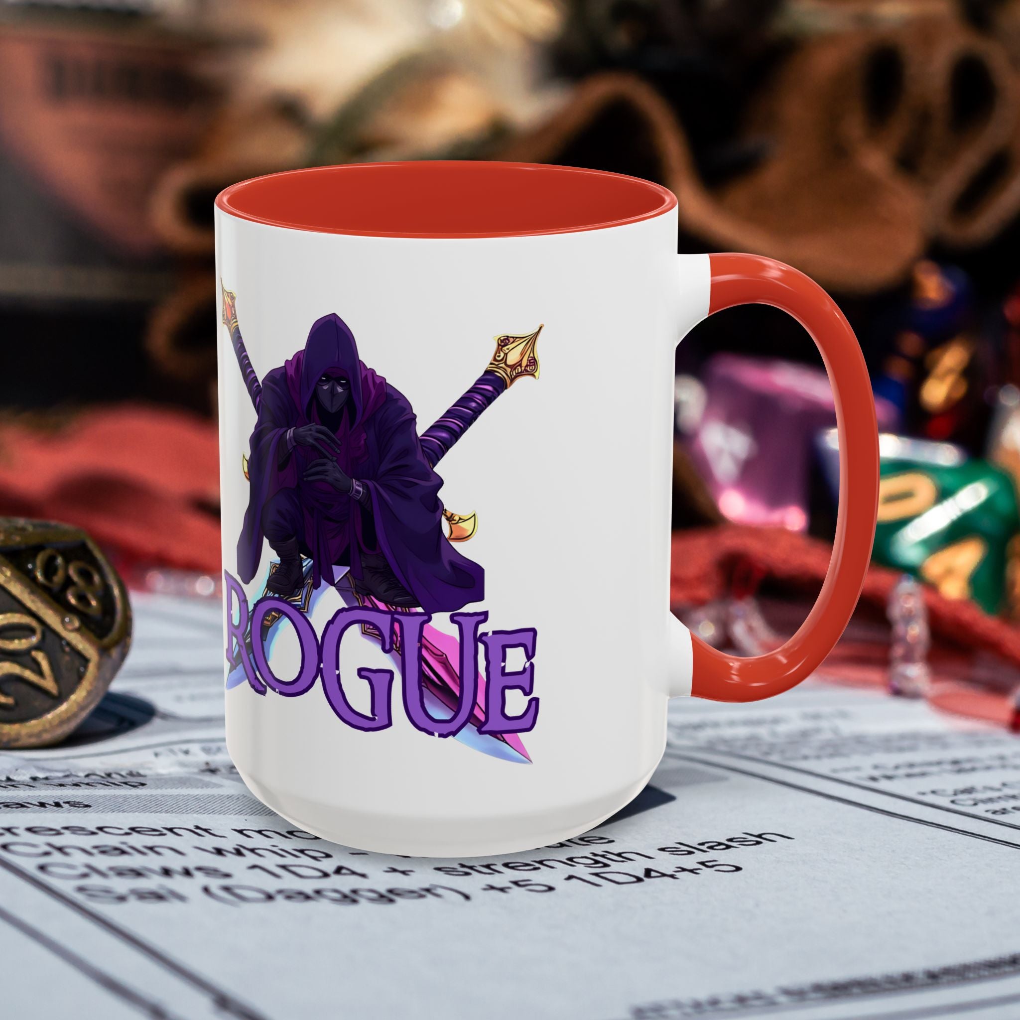 Rogue Gamer Accent Coffee Mug – D&D  Rogue Design (11/15oz)