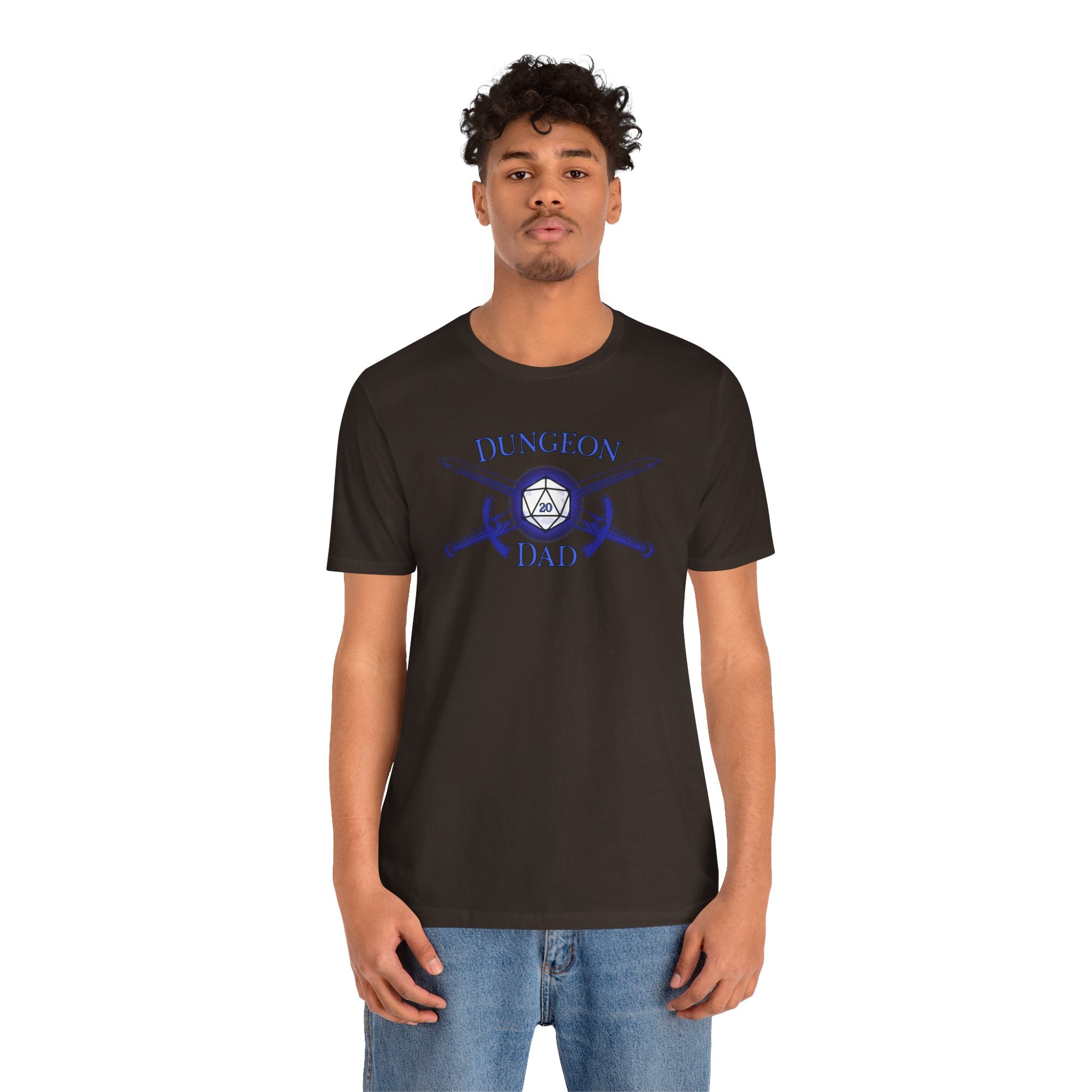 Dungeon Dad T-Shirt – D20 Gamer Father Tee