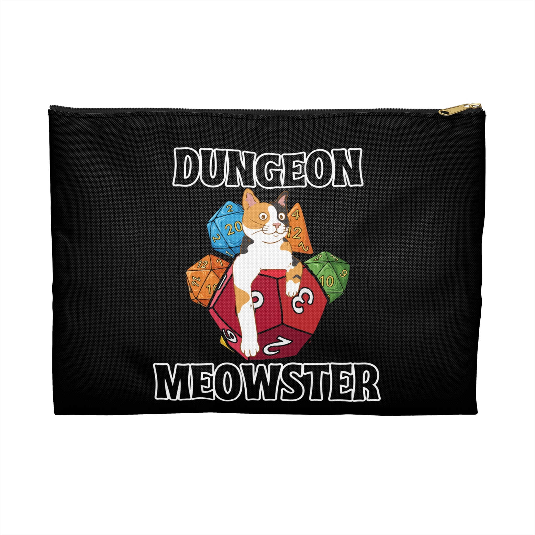 Dungeon Meowster Dice or Mini's Bag — Cat RPG Accessory Pouch