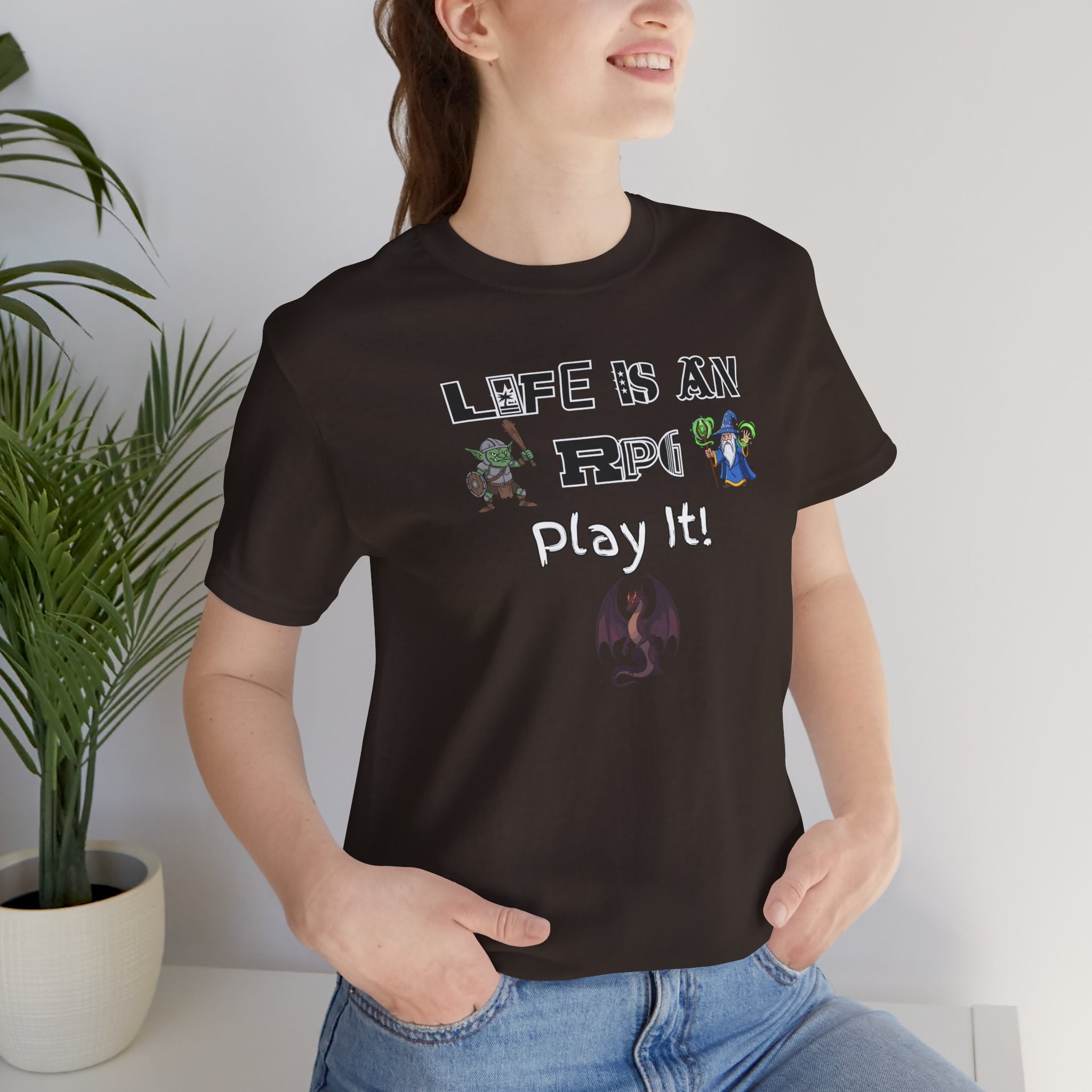 Life Is an RPG Play It T-Shirt — Gamer RPG Tee for Tabletop & Video Game Fans