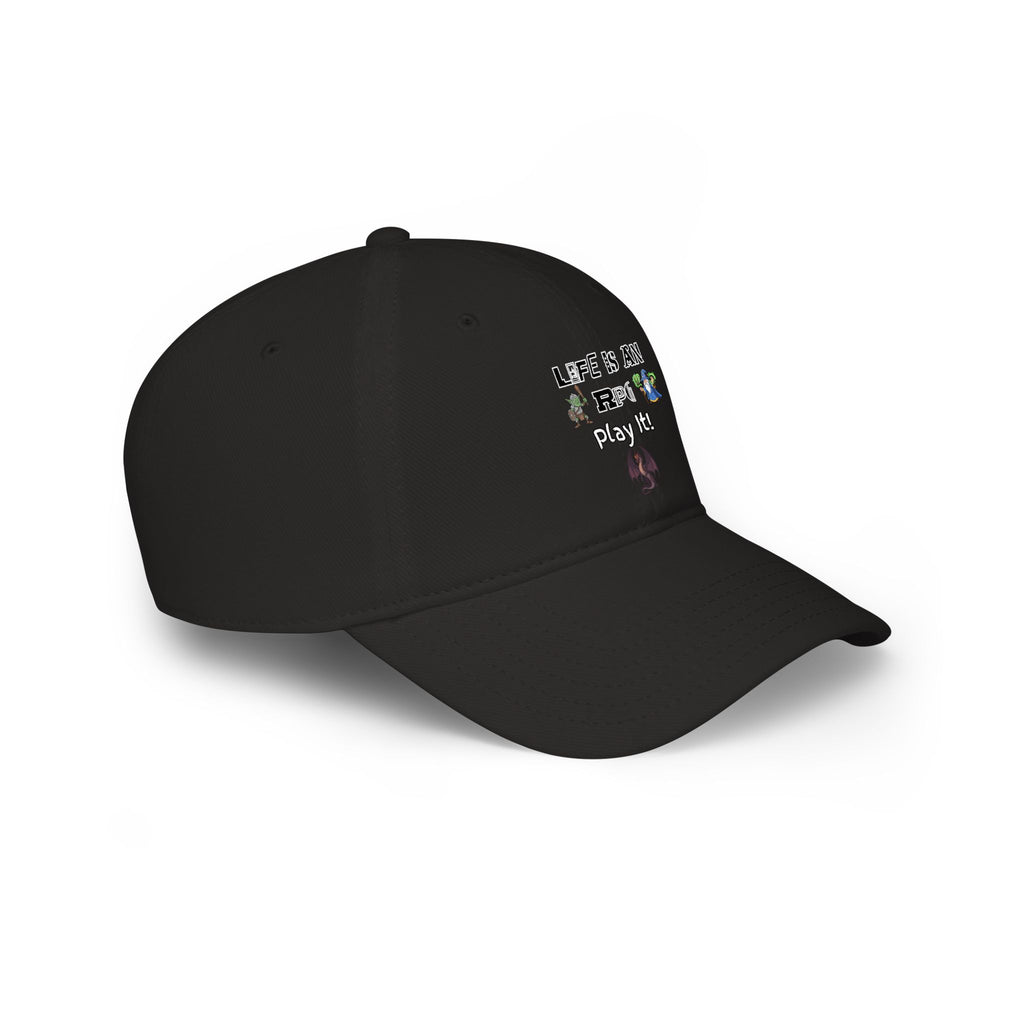 Life Is An RPG Play It! Red Baseball Cap