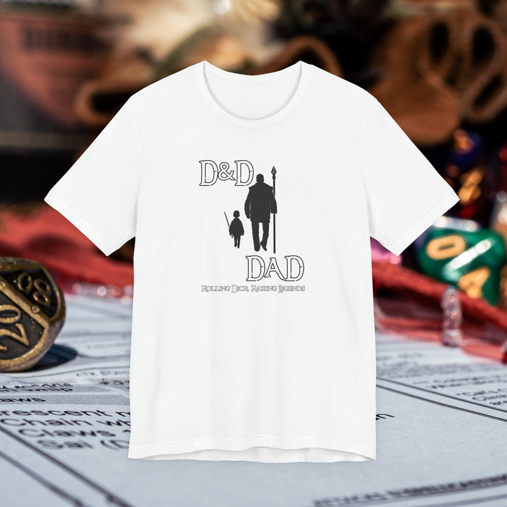 D&D Dad T‑Shirt — Roleplaying Dad Tee (Rolling Dice, Raising Legends)