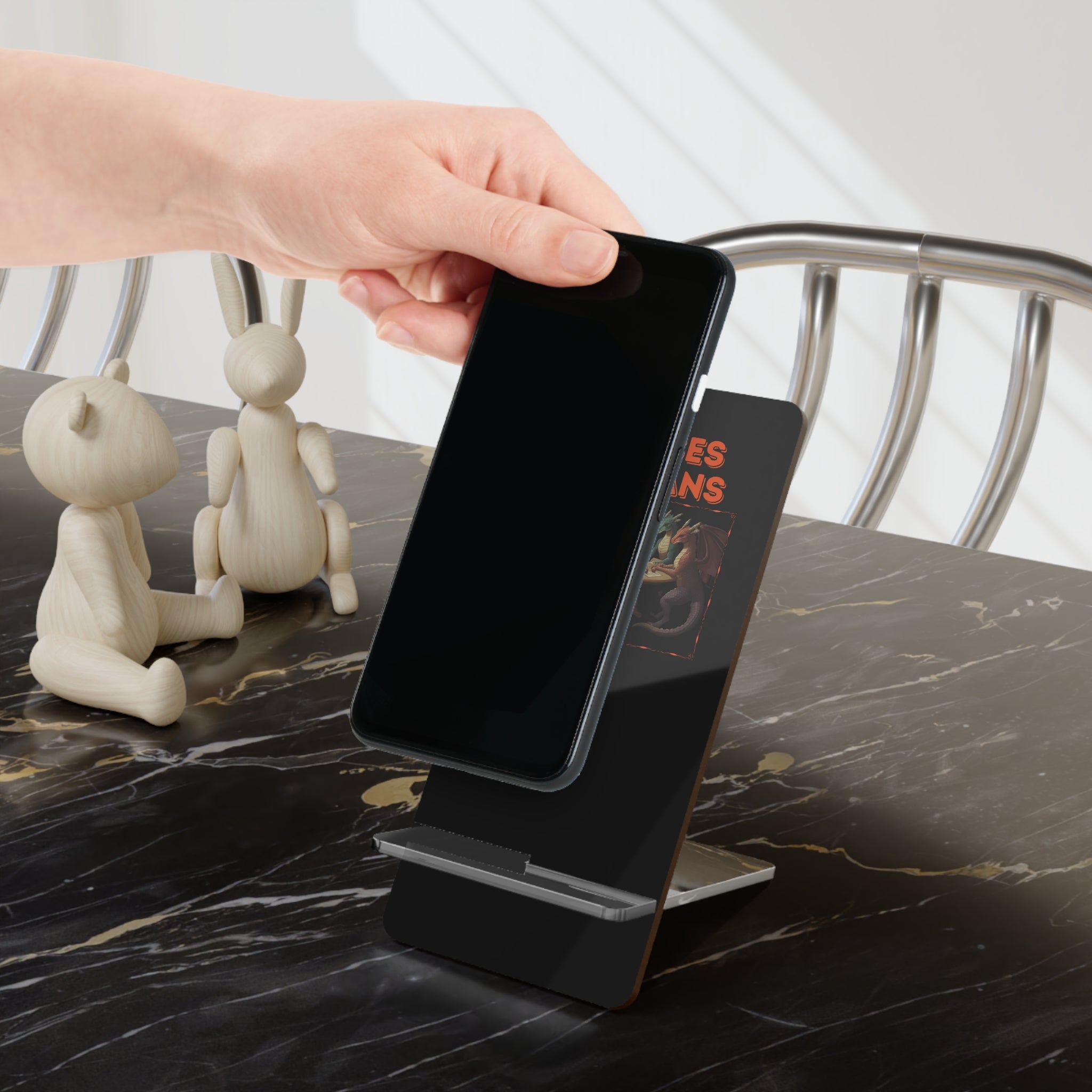 Mobile Phone Stand — "Houses & Humans"