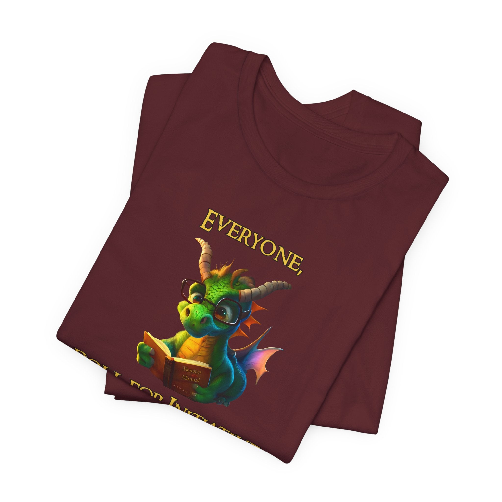 Roll for Initiative Dragon T-Shirt — Cute Fantasy RPG Tee