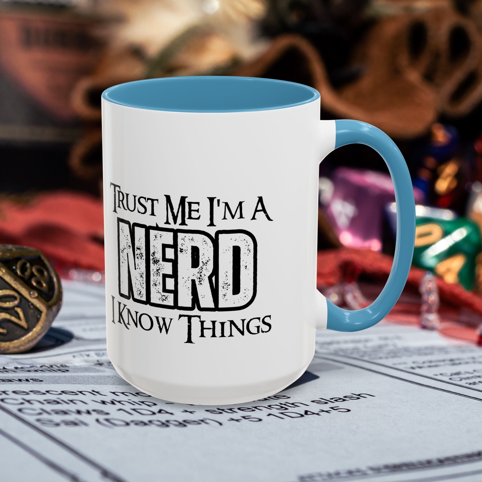 Trust Me I’m a Nerd Coffee Mug — Funny Dungeons & Dragons Gamer Gift (15oz)