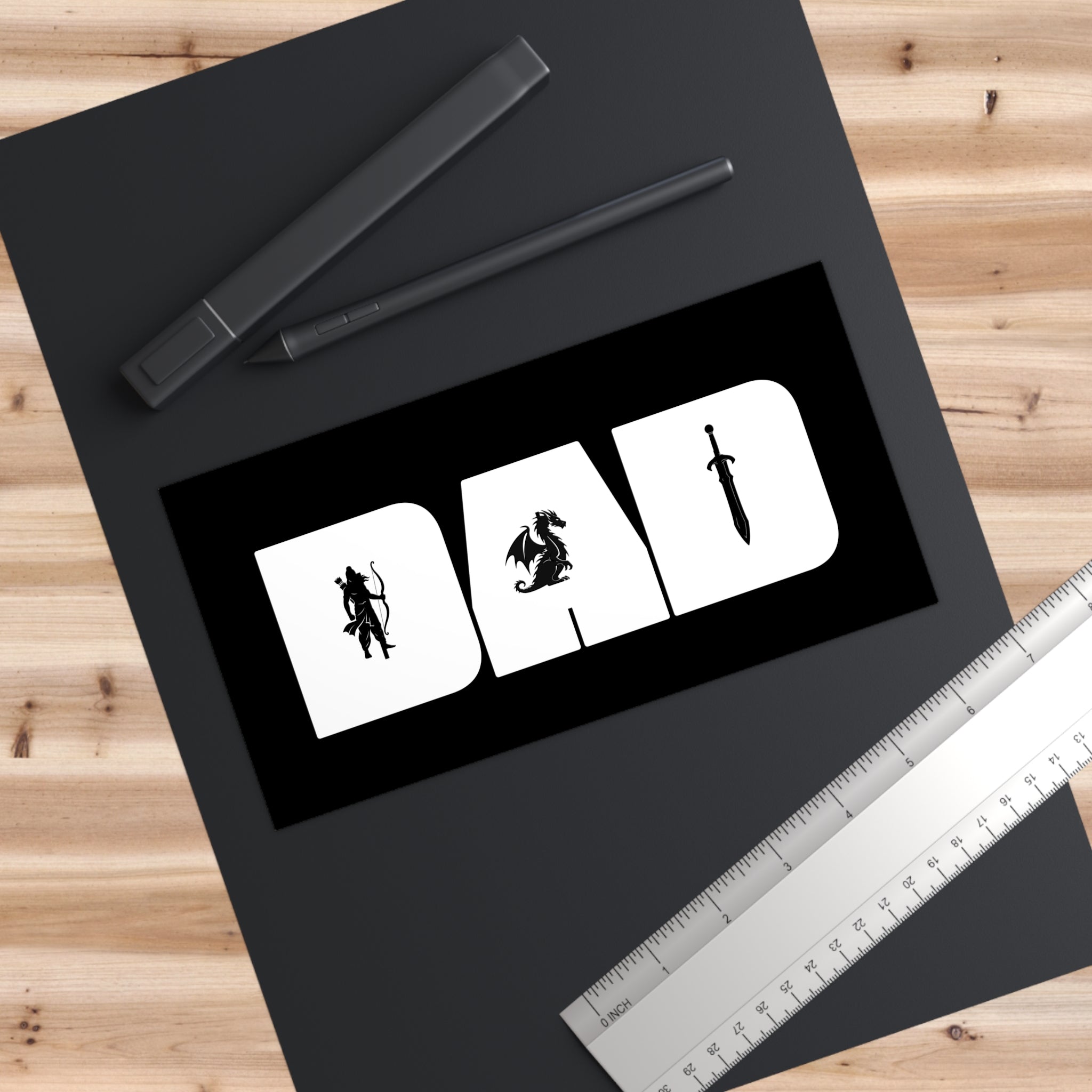 Dad Fantasy Bumper Sticker — RPG Dad D&D Car Decal