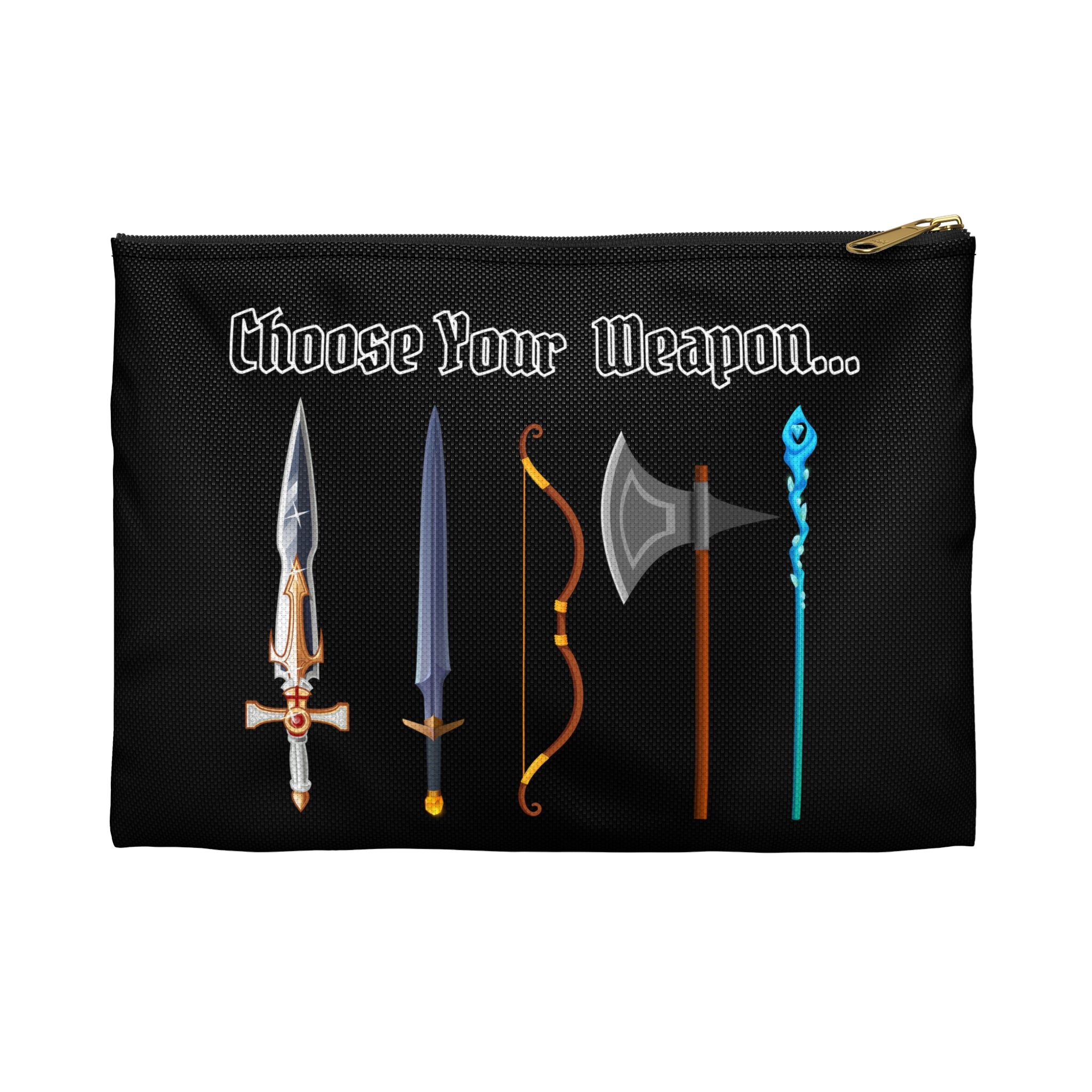 Dice/Accessory Pouch — "Choose Your Weapon" RPG Gear Bag