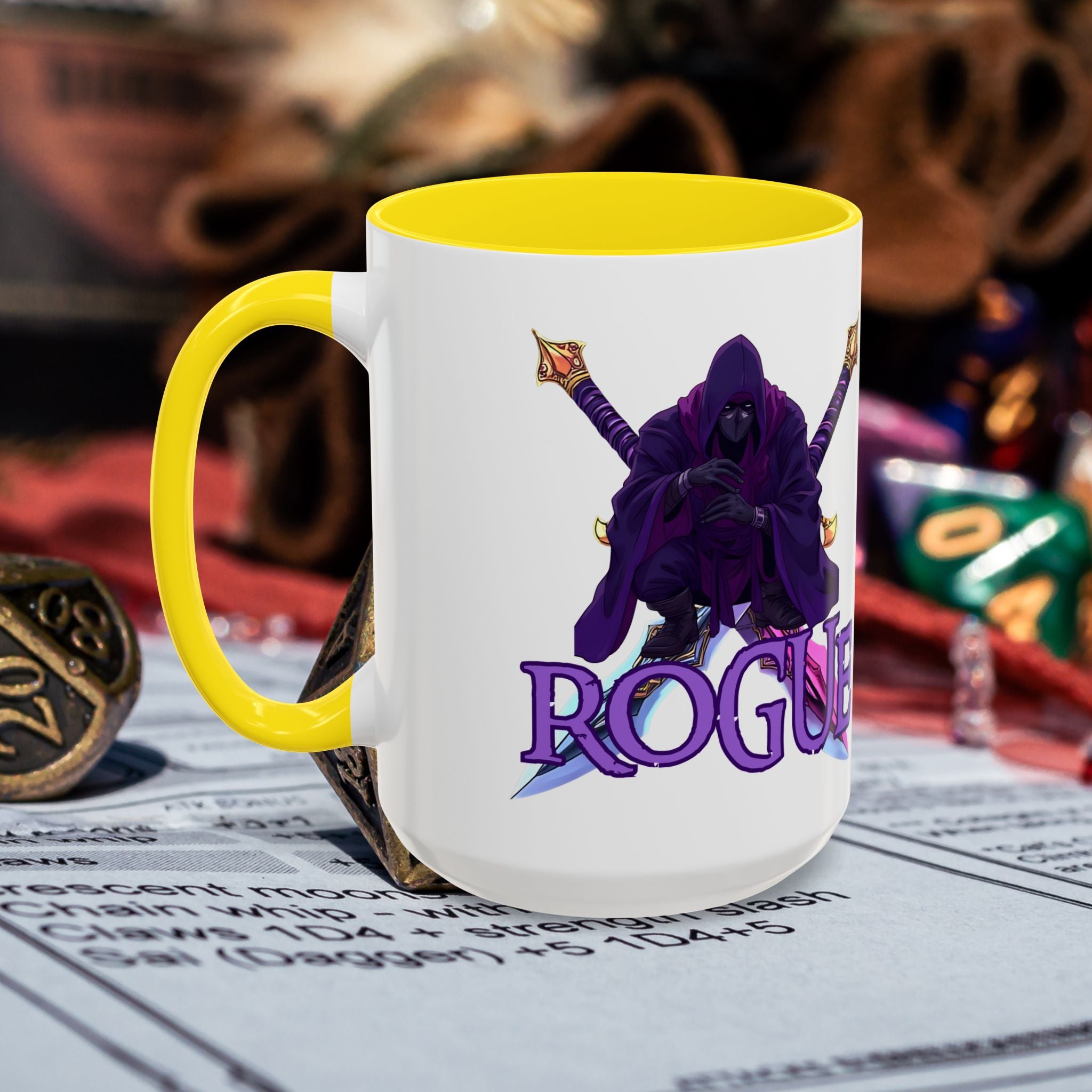 Rogue Gamer Accent Coffee Mug – D&D  Rogue Design (11/15oz)