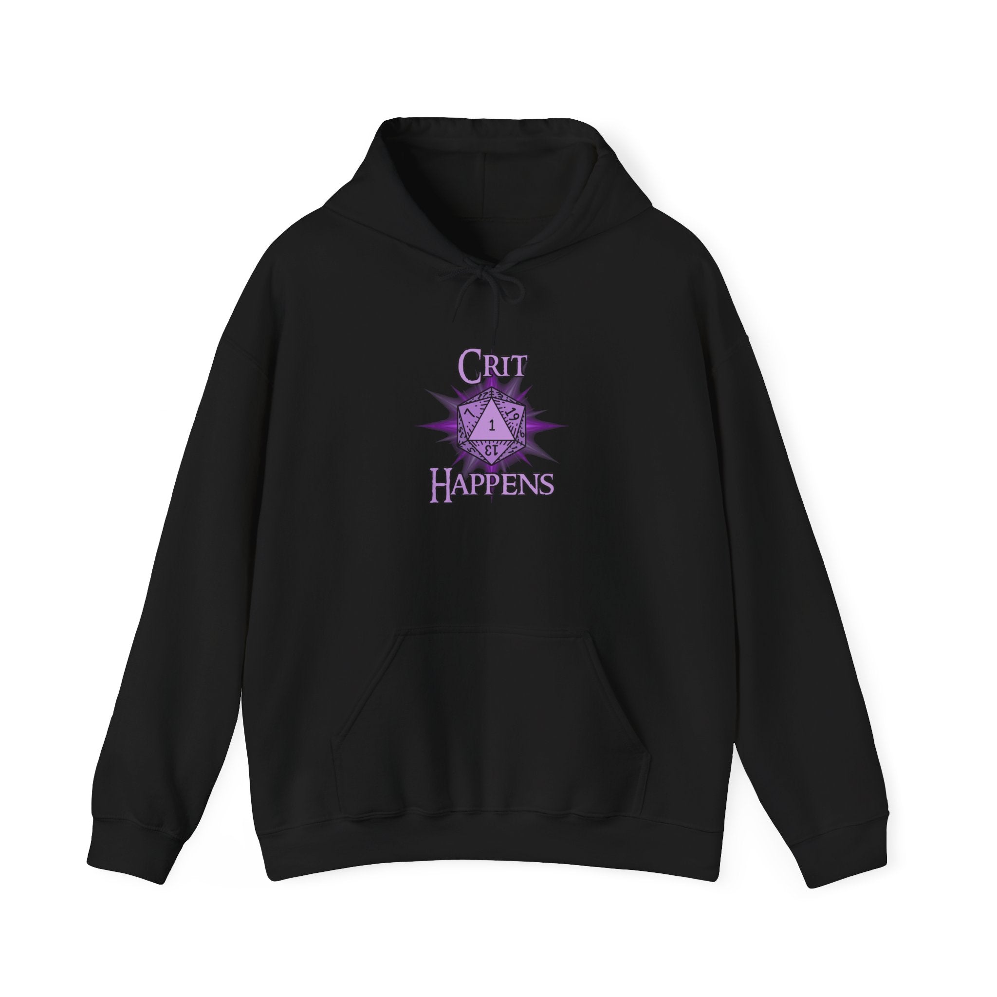Crit Happens Hoodie — Funny D20 Dice RPG Gaming Sweatshirt