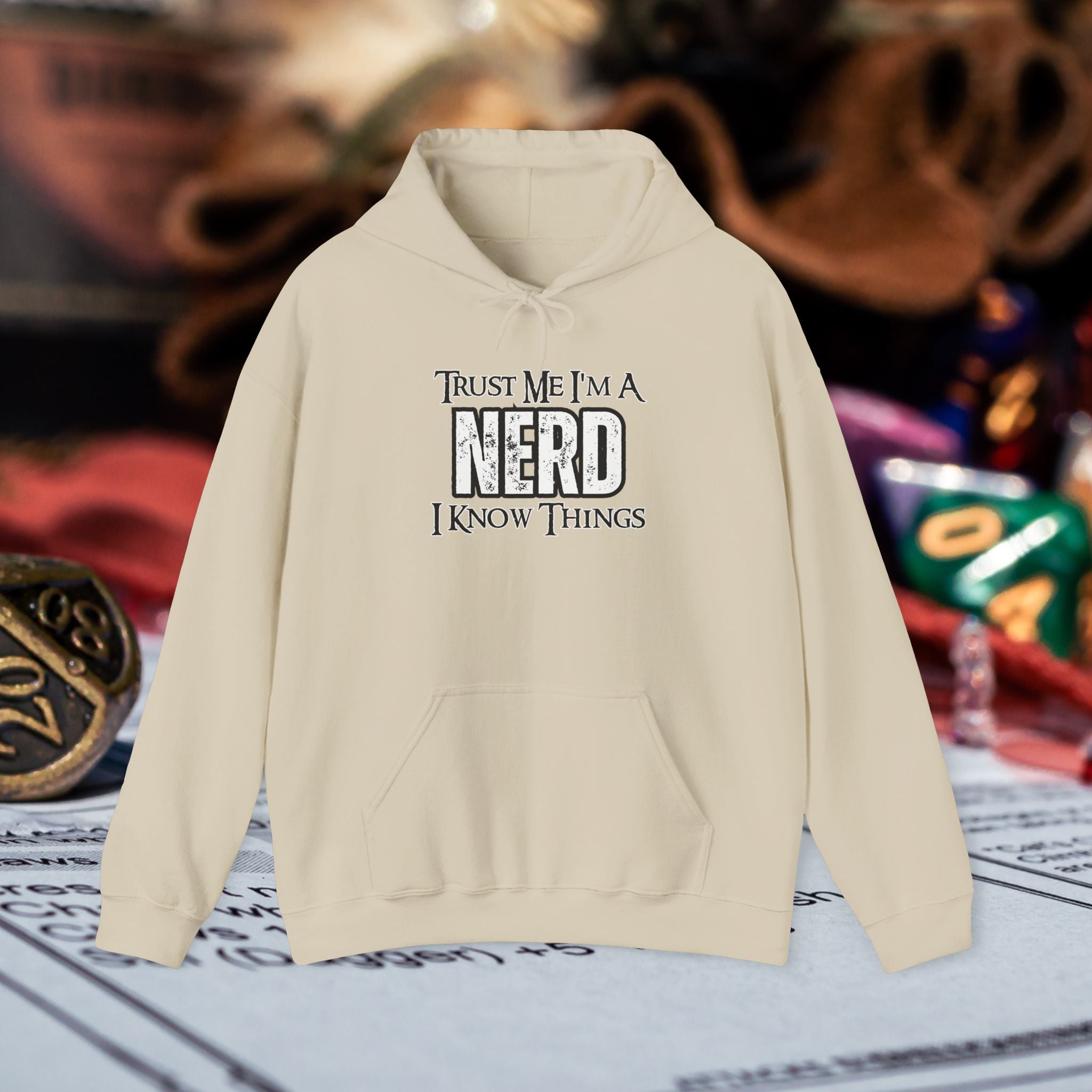 Nerd Hoodie - "Trust Me I'm a Nerd, I Know Things" Graphic Pullover