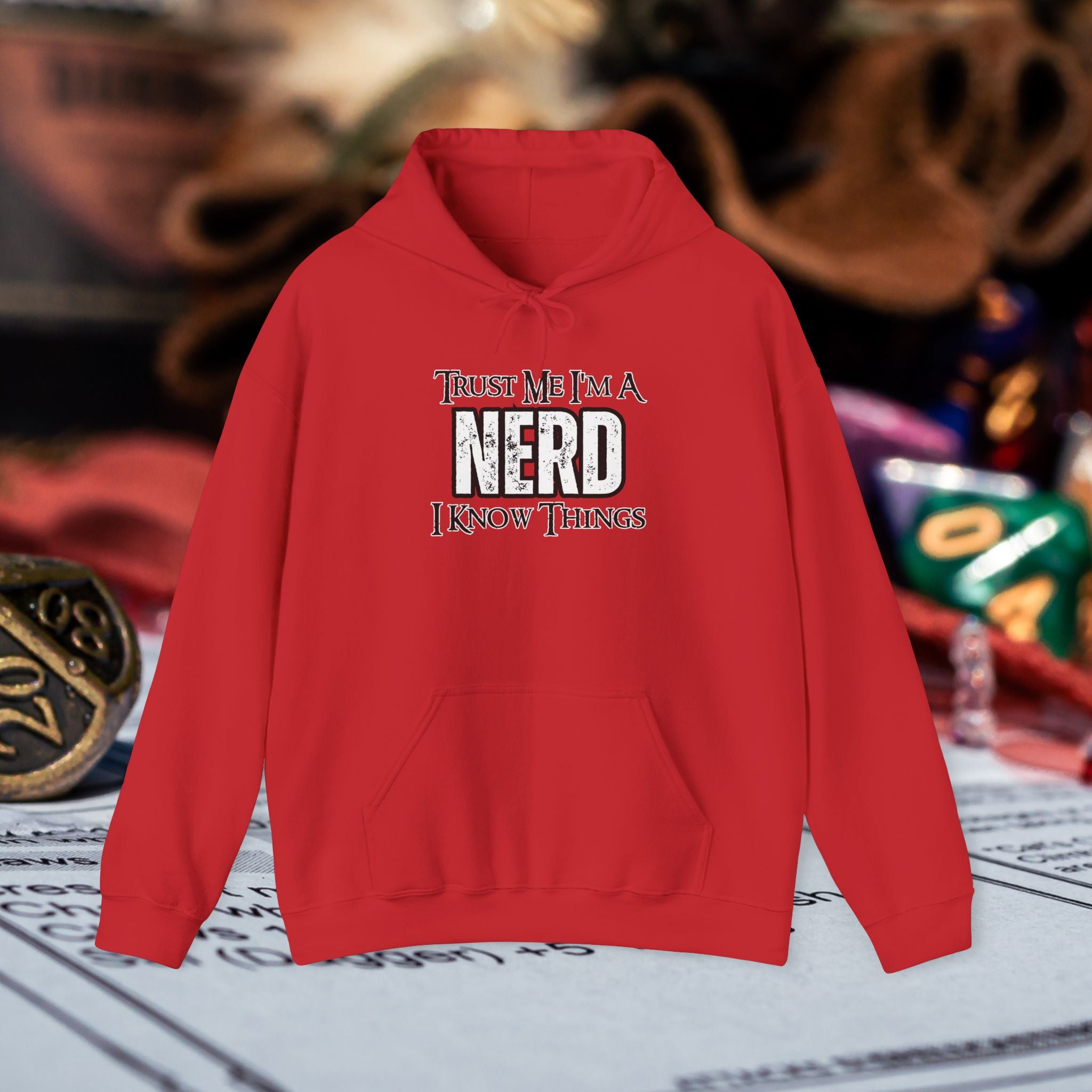 Nerd Hoodie - "Trust Me I'm a Nerd, I Know Things" Graphic Pullover