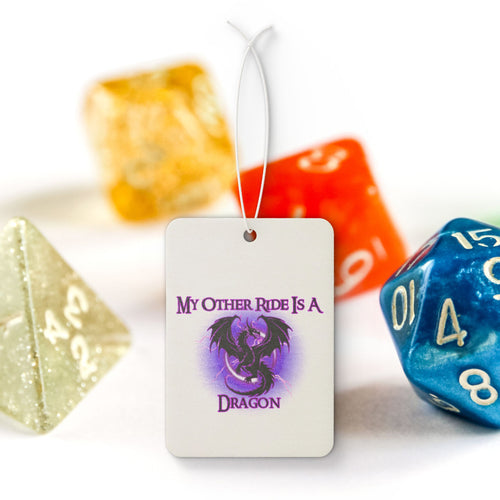 "My Other Ride Is A Dragon" Car Air Freshener — Fantasy D&D Gamer Scent Tag