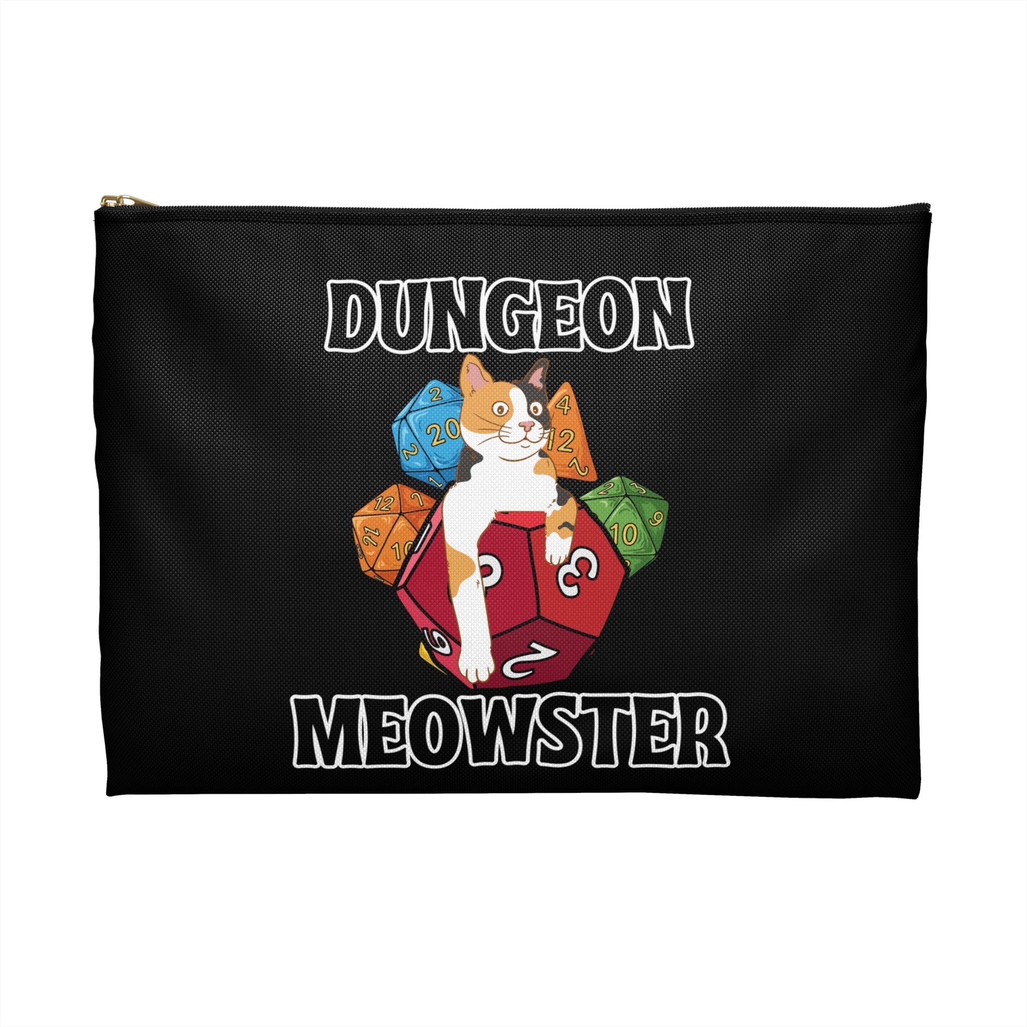 Dungeon Meowster Dice or Mini's Bag — Cat RPG Accessory Pouch