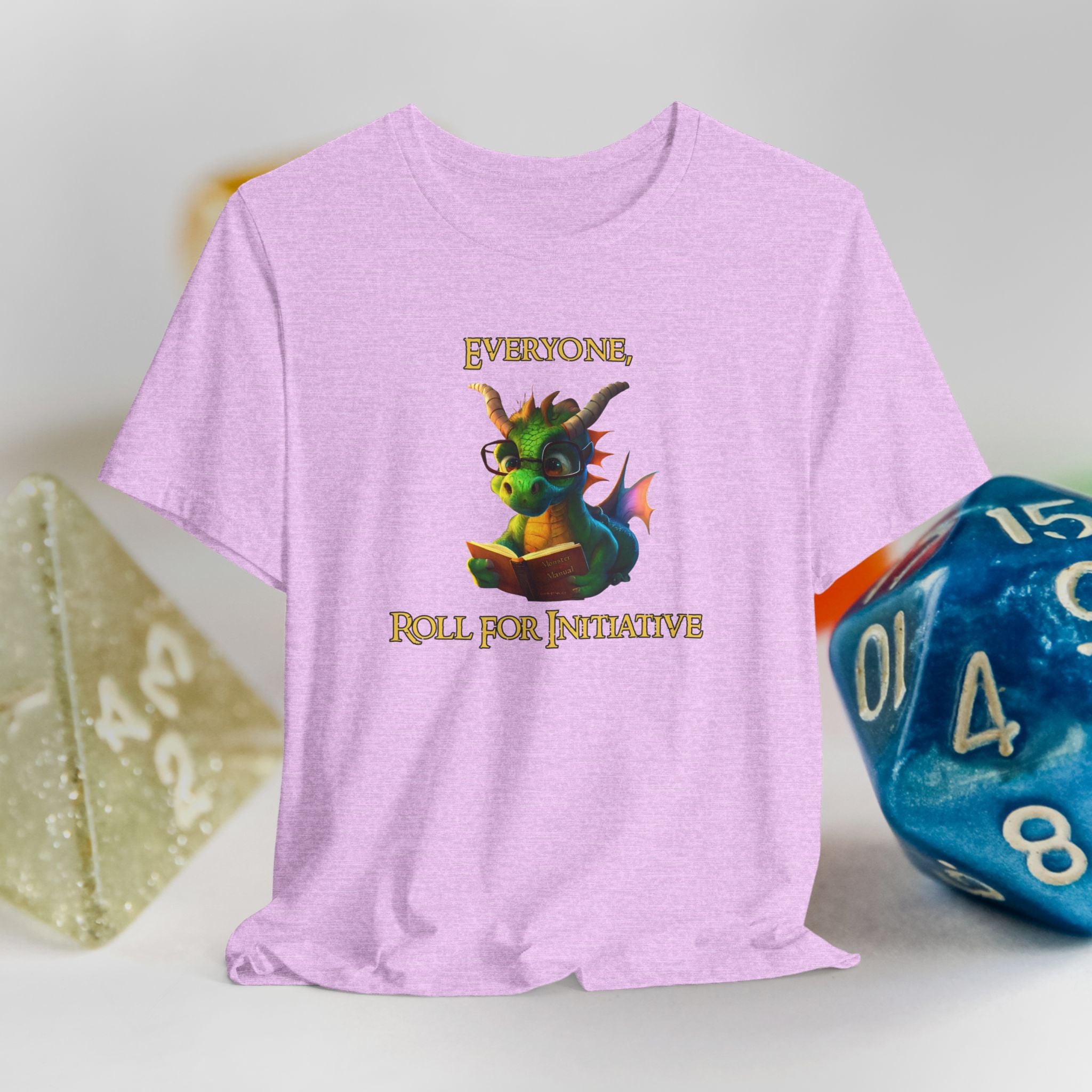 Roll for Initiative Dragon T-Shirt — Cute Fantasy RPG Tee