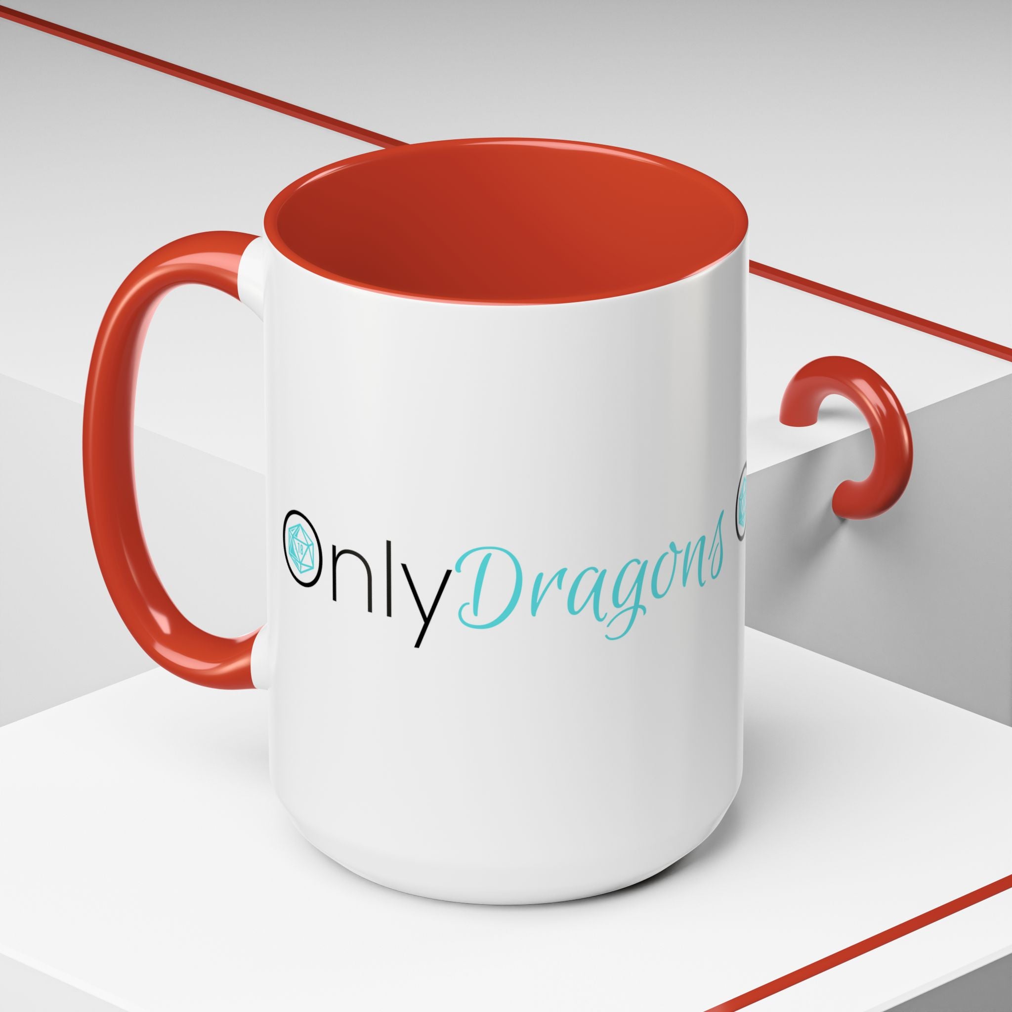 Only Dragons Coffee Mug — Accent 15oz Mug for RPG & DnD Lovers