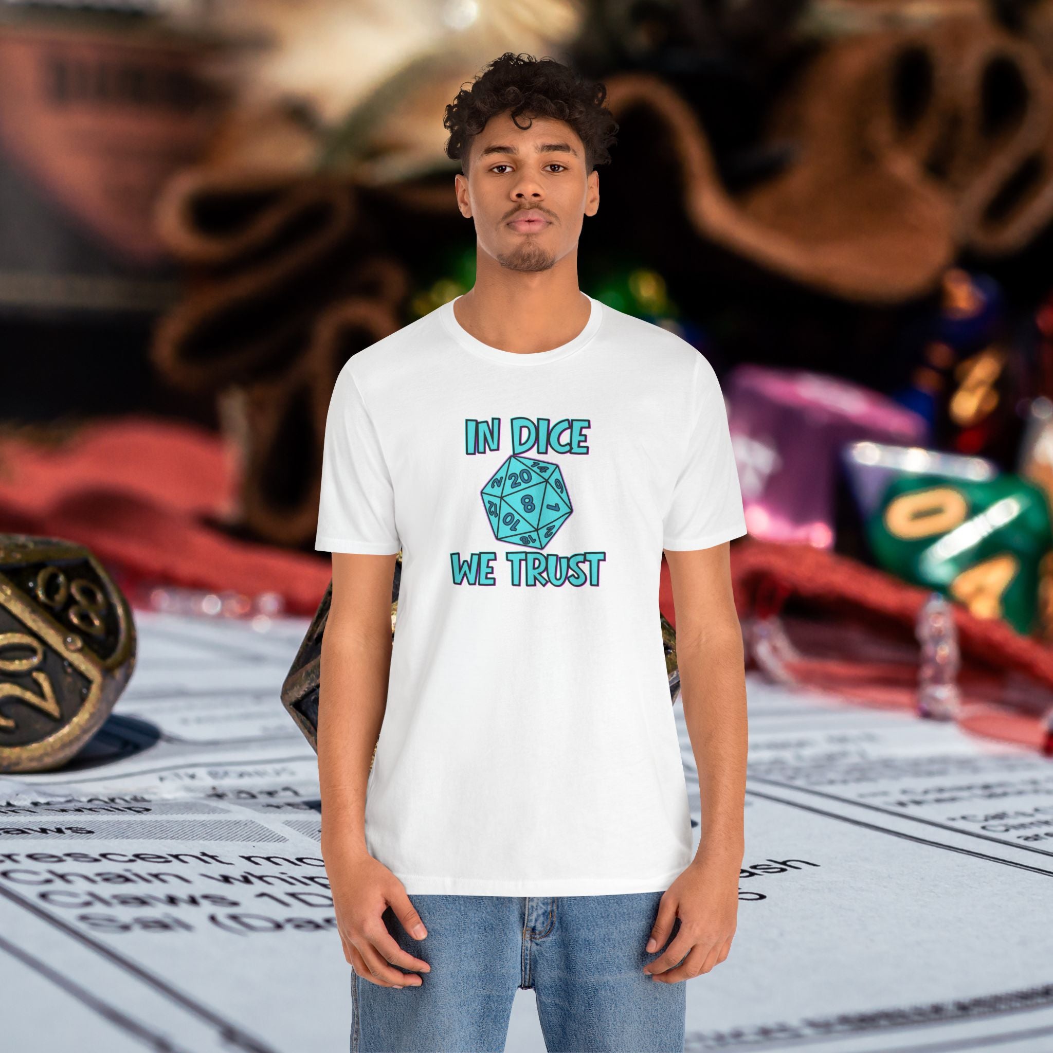 In Dice We Trust D20 T-Shirt — Gamer Dungeons & Dragons Tee