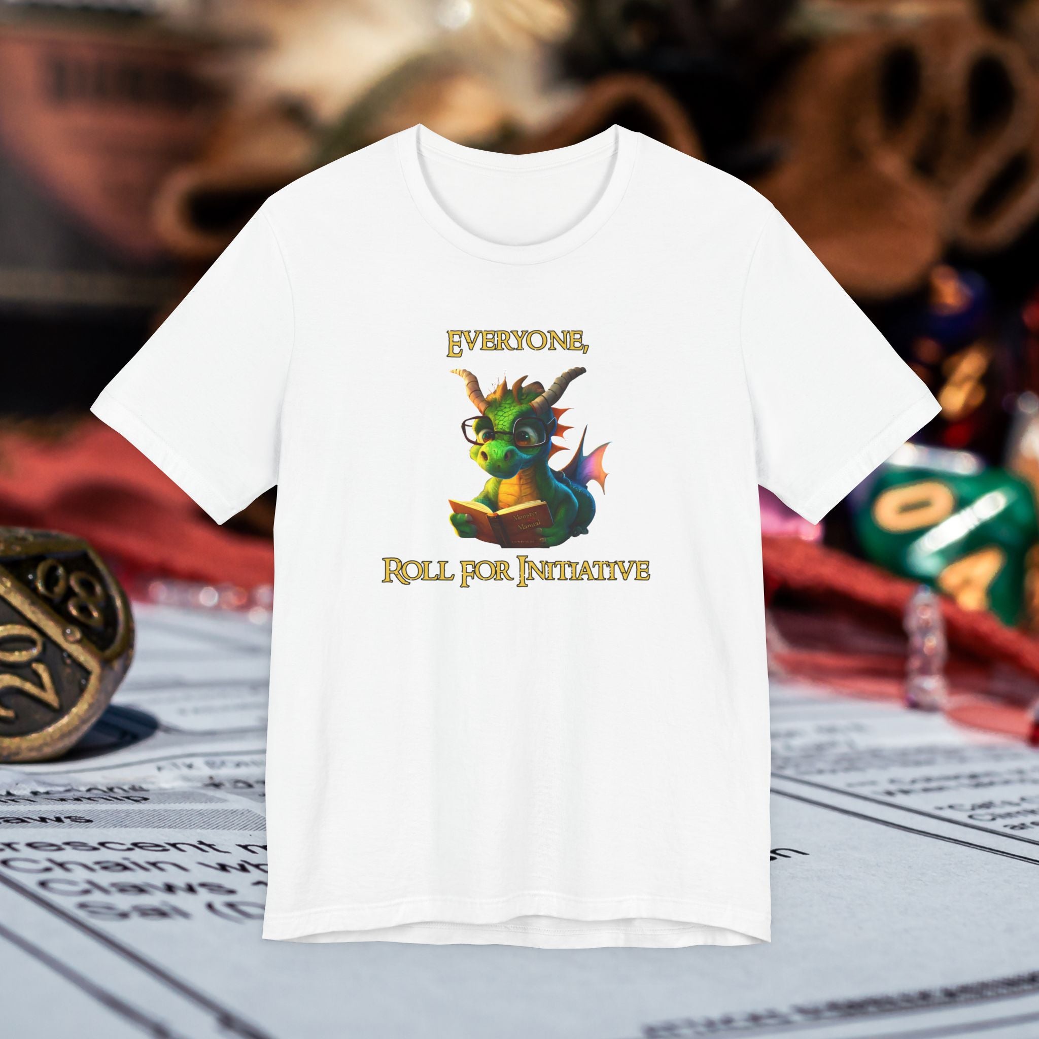 Roll for Initiative Dragon T-Shirt — Cute Fantasy RPG Tee