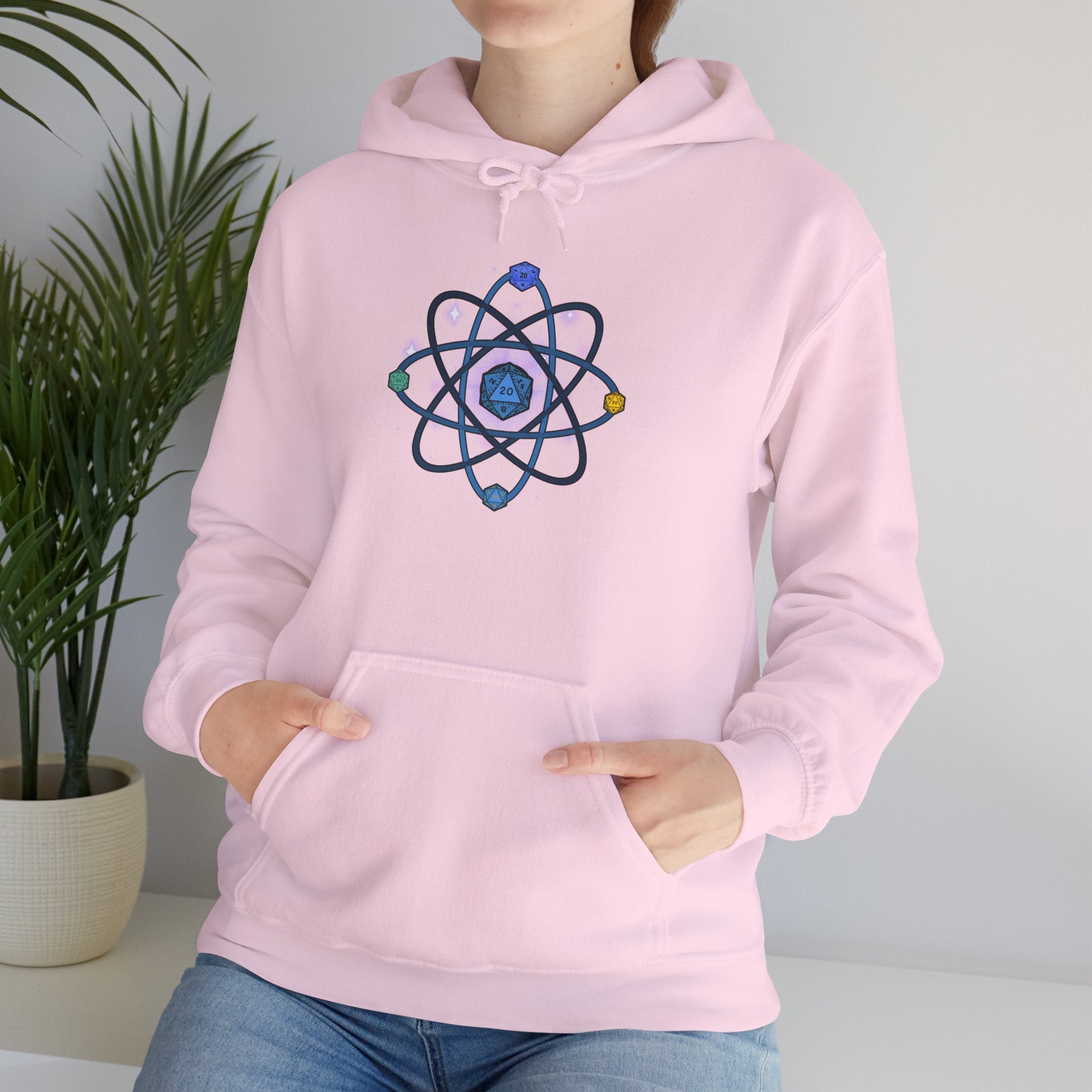 D20 Atom Symbol Hoodie — Geeky D20 RPG Gamer Pullover