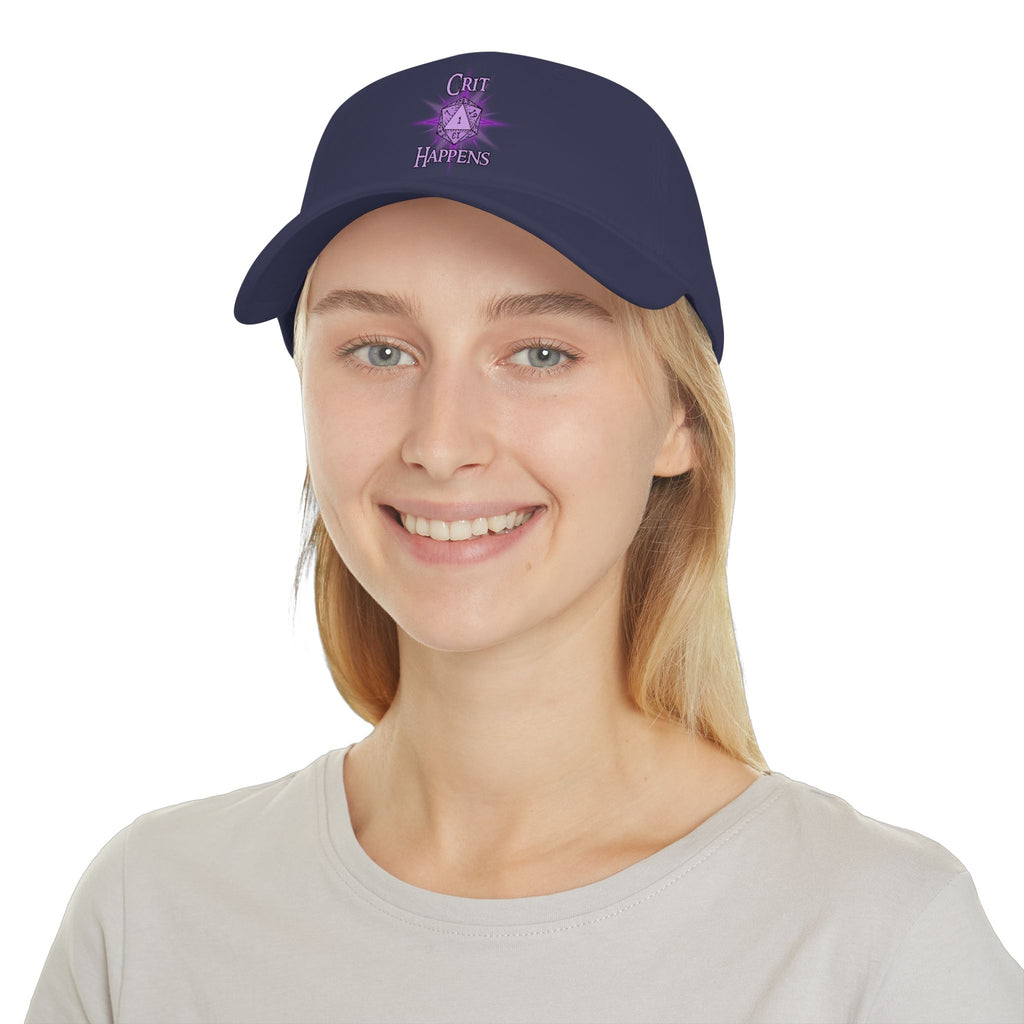 "Crit Happens" D20 Baseball Cap — RPG Gamer Low Profile Hat