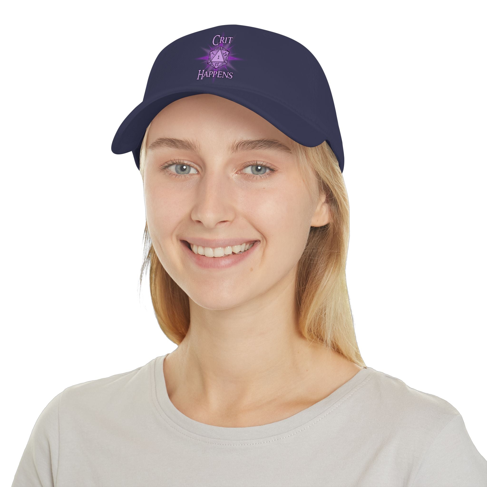 "Crit Happens" D20 Baseball Cap — RPG Gamer Low Profile Hat